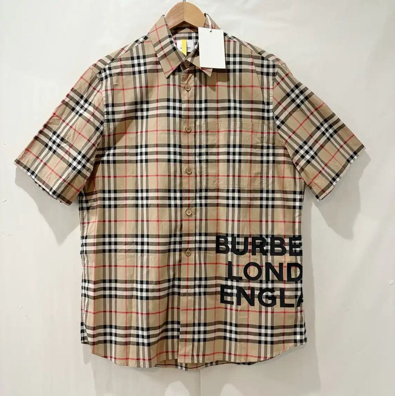 Burberry Burberry Summer Khaki Logo Short Sleeve Shirt Size US S / EU 44-46 / 1 - 1 Thumbnail