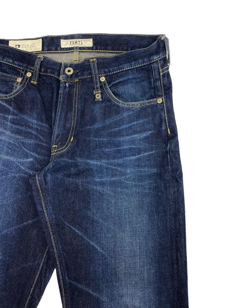 FDMTL Slim Fit Straight Selvedge Denim Jeans Size US 30 / EU 46 - 3 Thumbnail