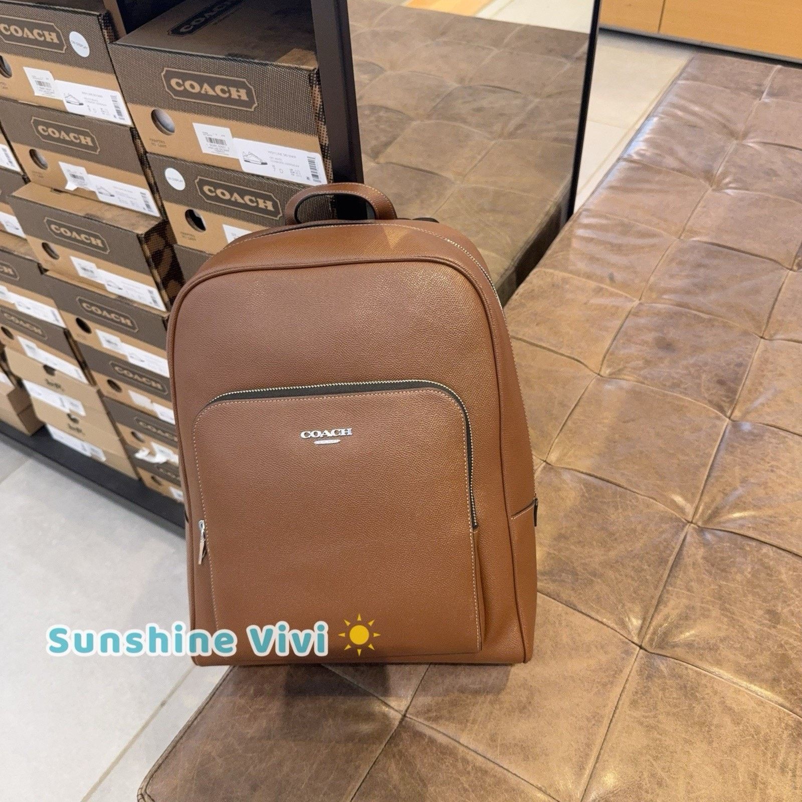 Coach NWT Coach Aiden Backpack leather CDY10 Silver CHESTNUT Size ONE SIZE - 4 Thumbnail