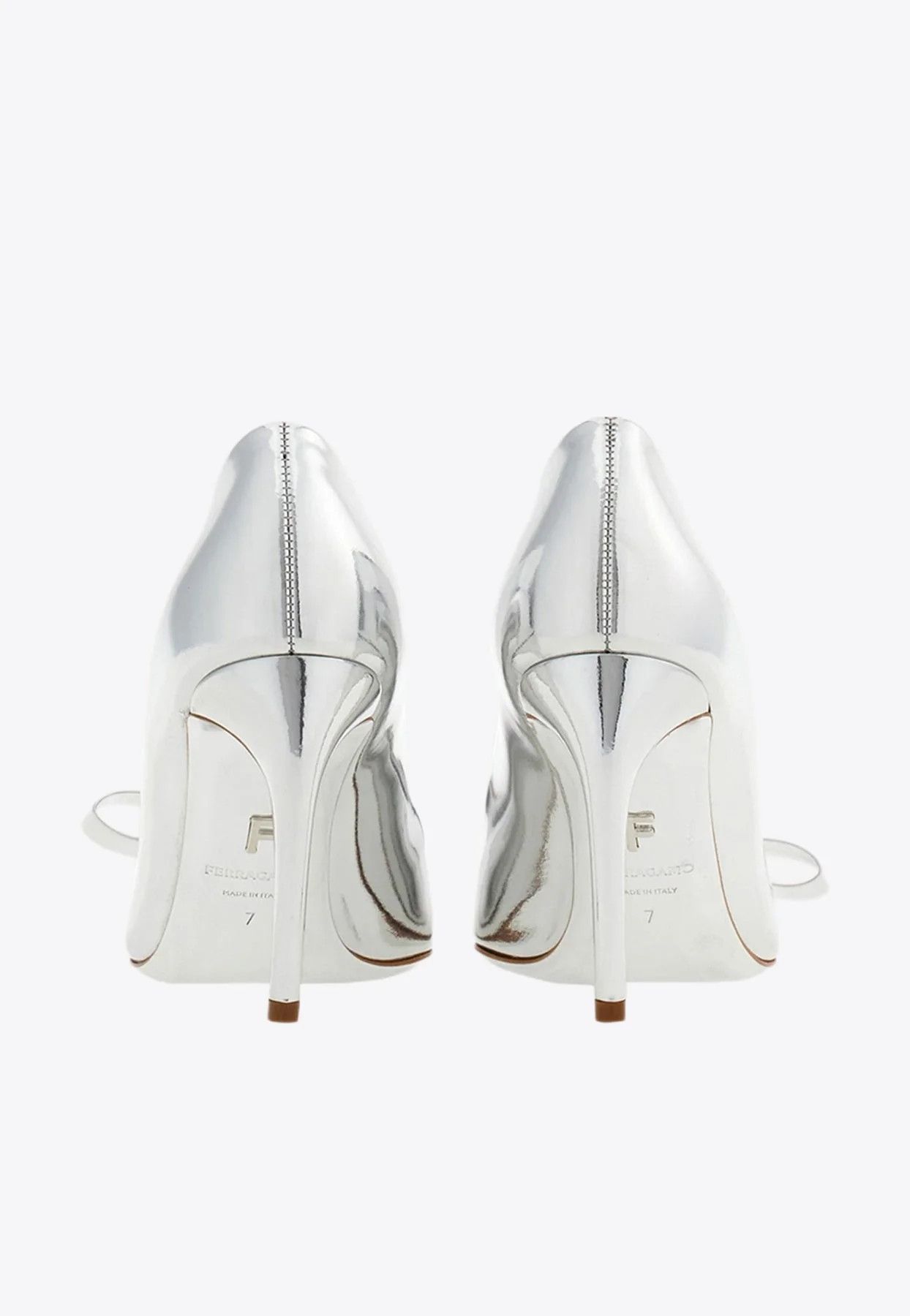 Salvatore Ferragamo o1s1rm0924 Brilda 85 Pumps in Silver Size US 8.5 / IT 38.5 - 2 Thumbnail