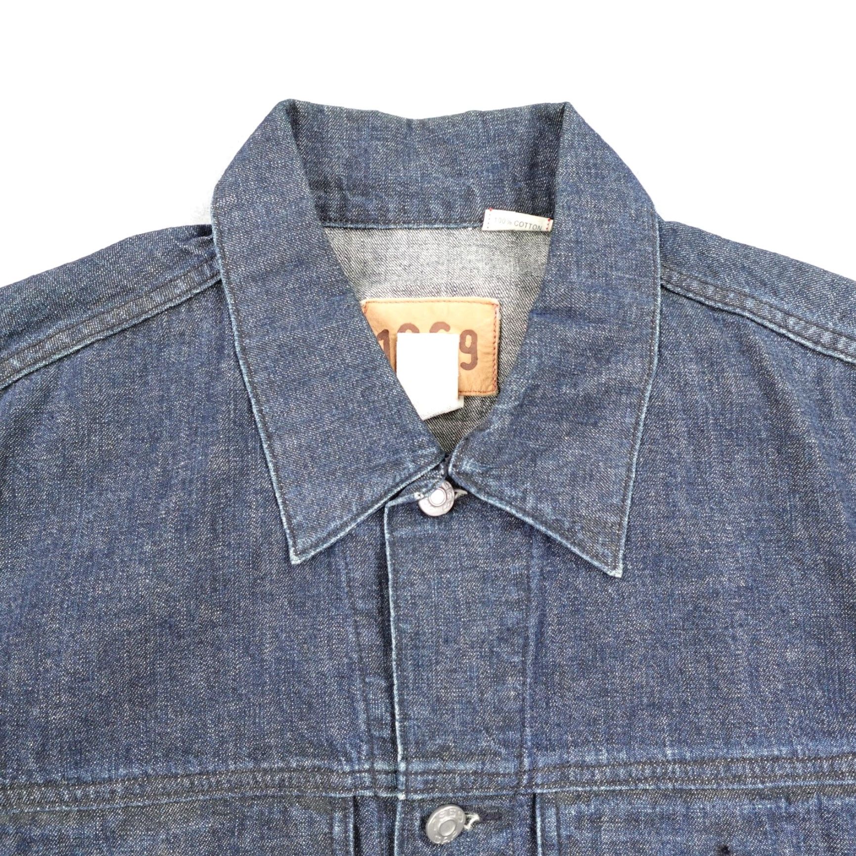 Gap VINTAGE Gap Jacket Mens Large Blue Denim Jean Bomber 1969 Button Up Trucker Coat Size US 33 - 2 Thumbnail