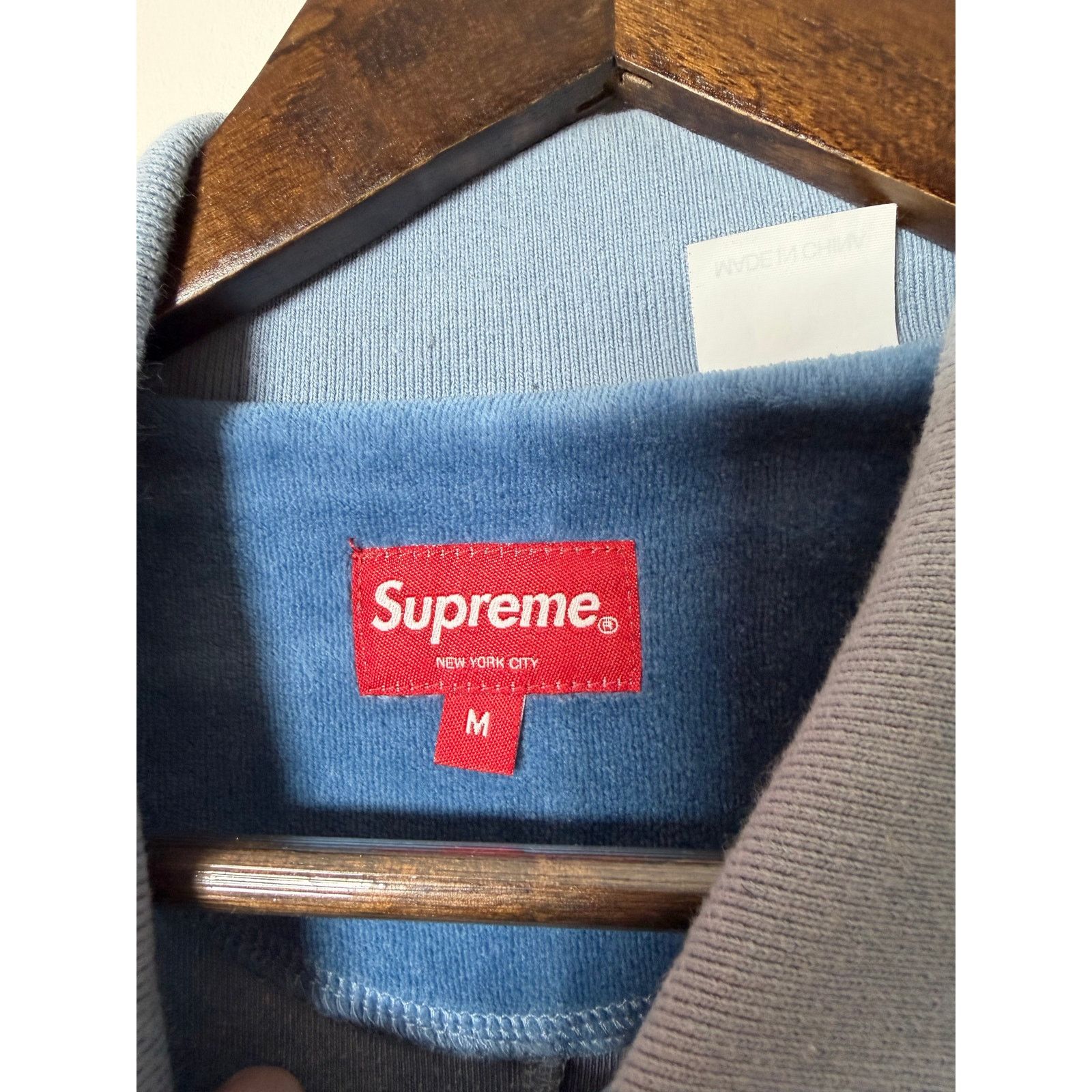 Supreme Floral Patchwork Velour L/S Polo