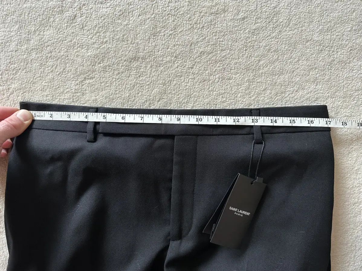 Saint Laurent Paris Saint Laurent Gabardine Black Slim Suit 48 NWT Size 48R - 12 Thumbnail