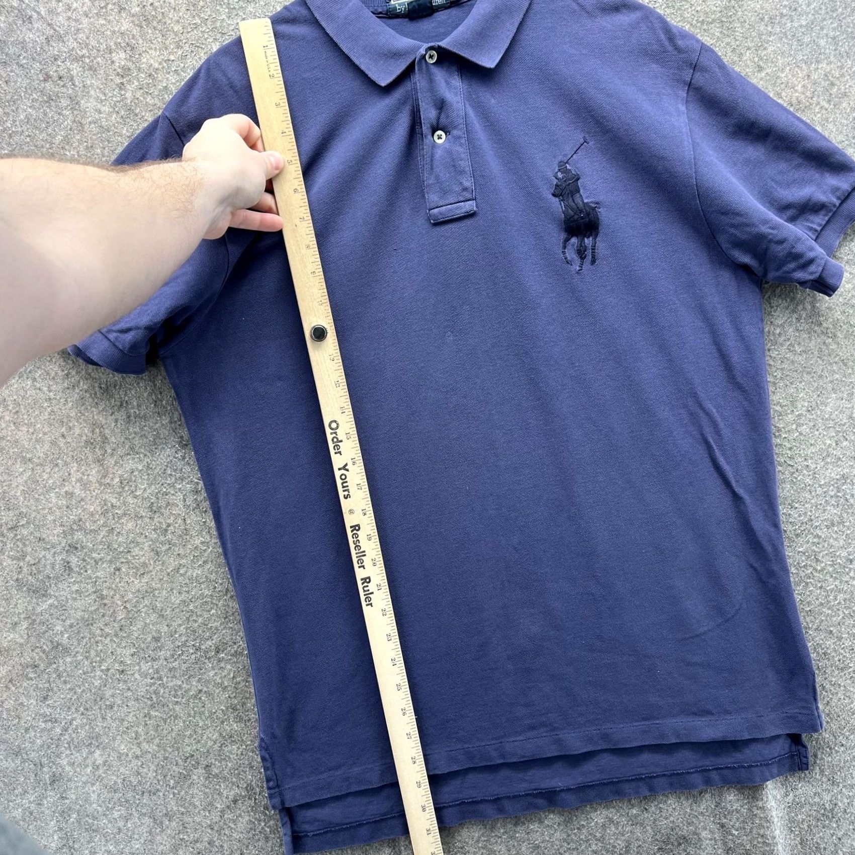 Polo Ralph Lauren Polo Ralph Lauren Polo Shirt Mens L Blue Embroidery Big Pony 3 90s Vintage Polo Shirt Mens L Blue Embroidered Logo Size US L / EU 52-54 / 3 - 5 Thumbnail