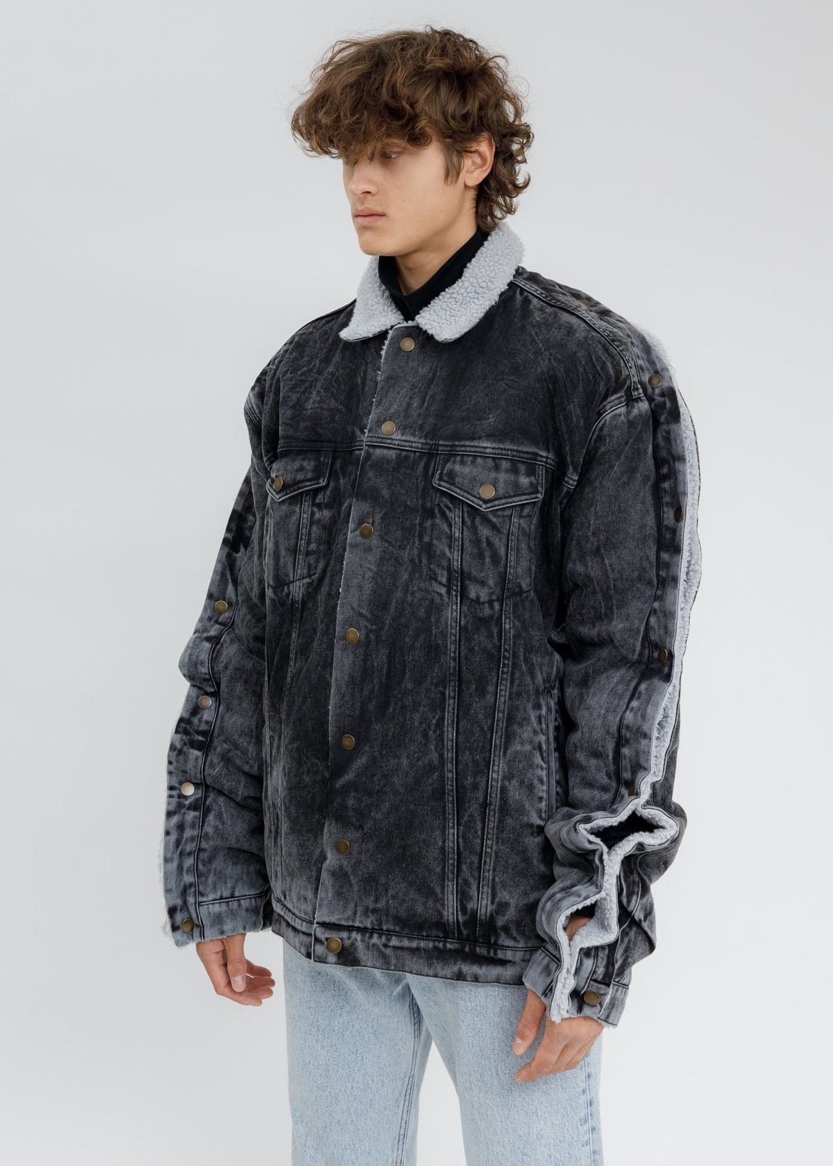 Y/Project Y/Project Black Snap Denim Jacket Size US L / EU 52-54 / 3 - 4 Thumbnail
