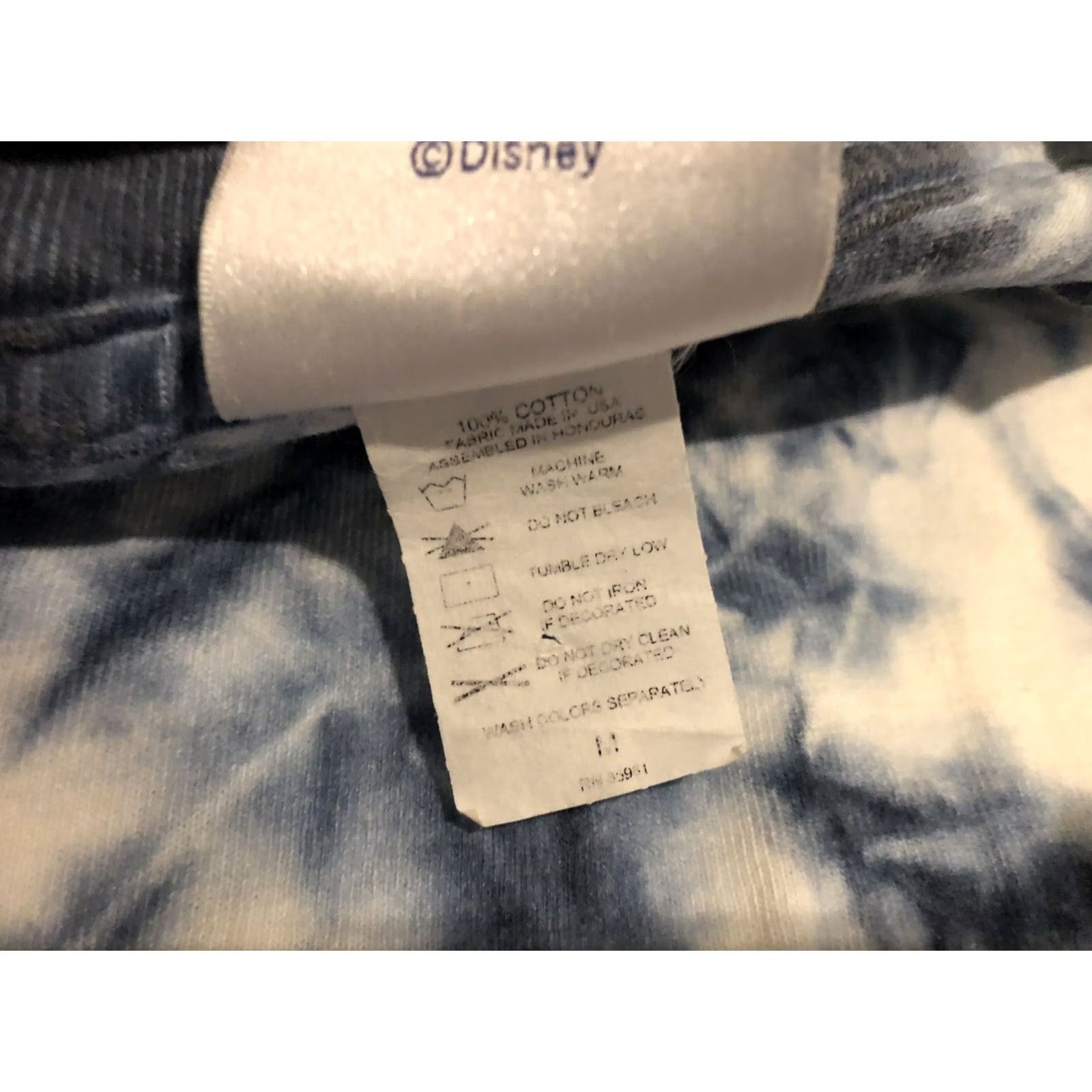 Disney Disneyland Resort Embroidered Tie-Dye Shirt M Men Crew Neck Short Sleeve Multicolor Cotton T-Shirt Hippie Rainbow Disney Theme Size US M / EU 48-50 / 2 - 4 Thumbnail