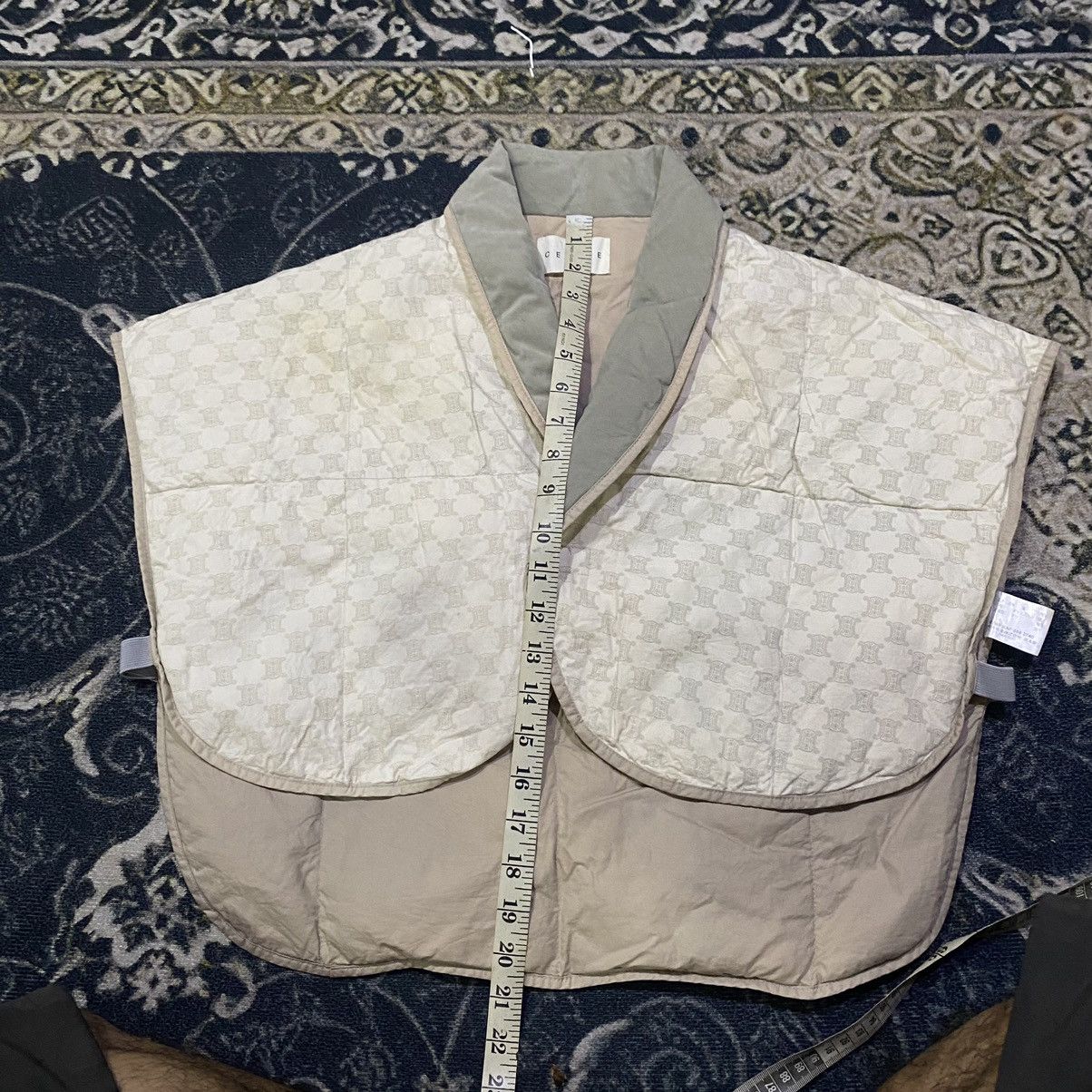 Celine Celine Quilted Monogram Cape Vest - Rare Vintage Size M / US 6-8 / IT 42-44 - 10 Thumbnail