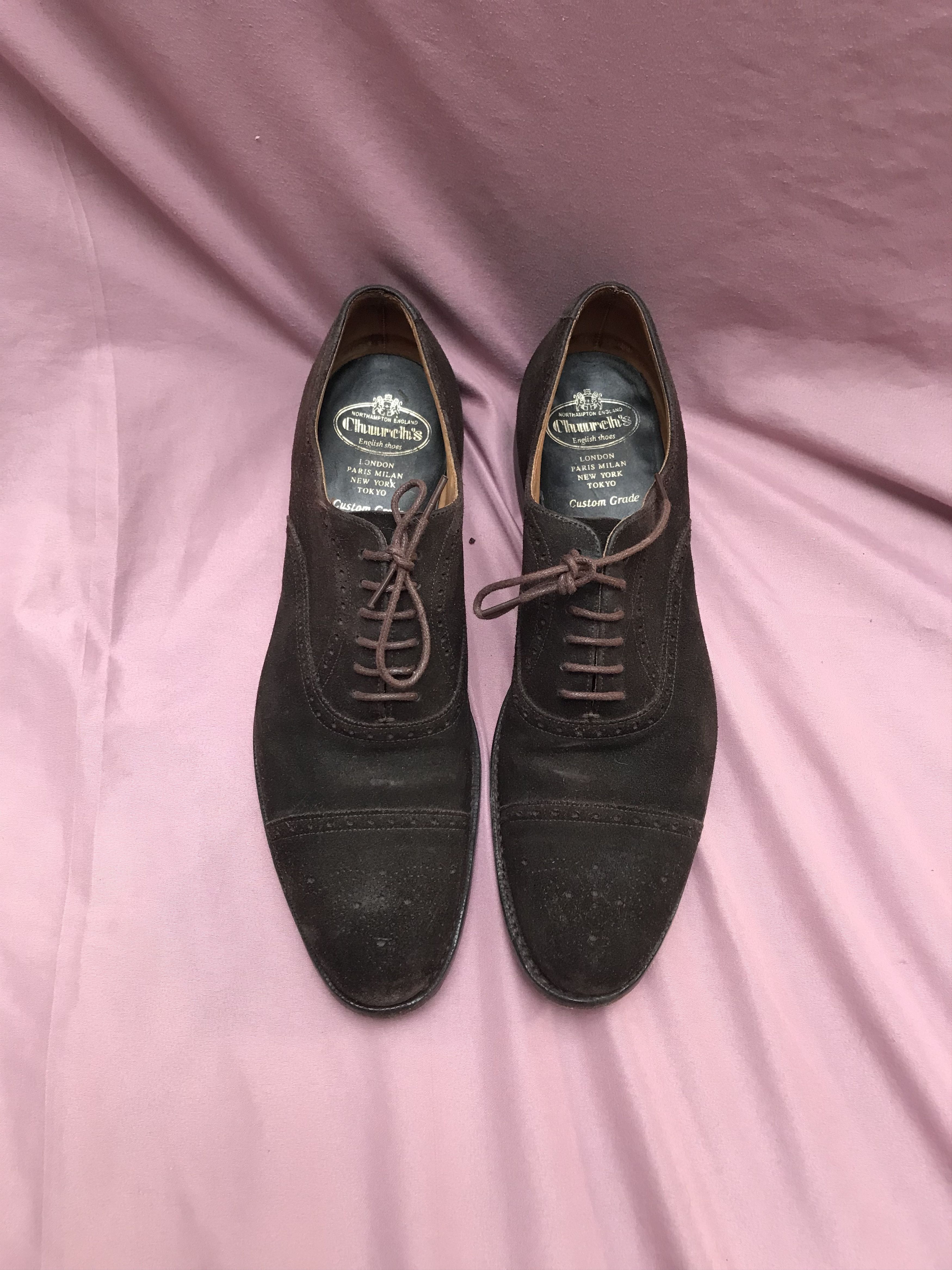 Church's CHURCHS made in england suede unlined oxford shoes Size US 11.5 / EU 44-45 - 5 Thumbnail