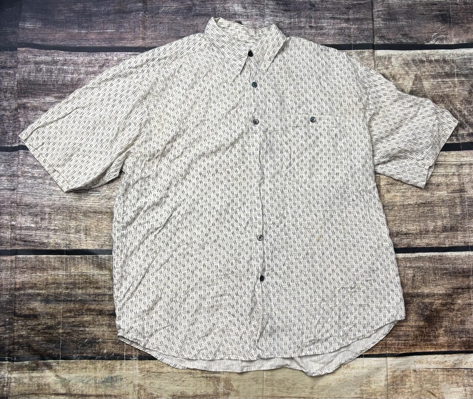 Other 90s Chiamare Shirt Mens Large Silk Geometric Short Sleeve Size US L / EU 52-54 / 3 - 1 Thumbnail