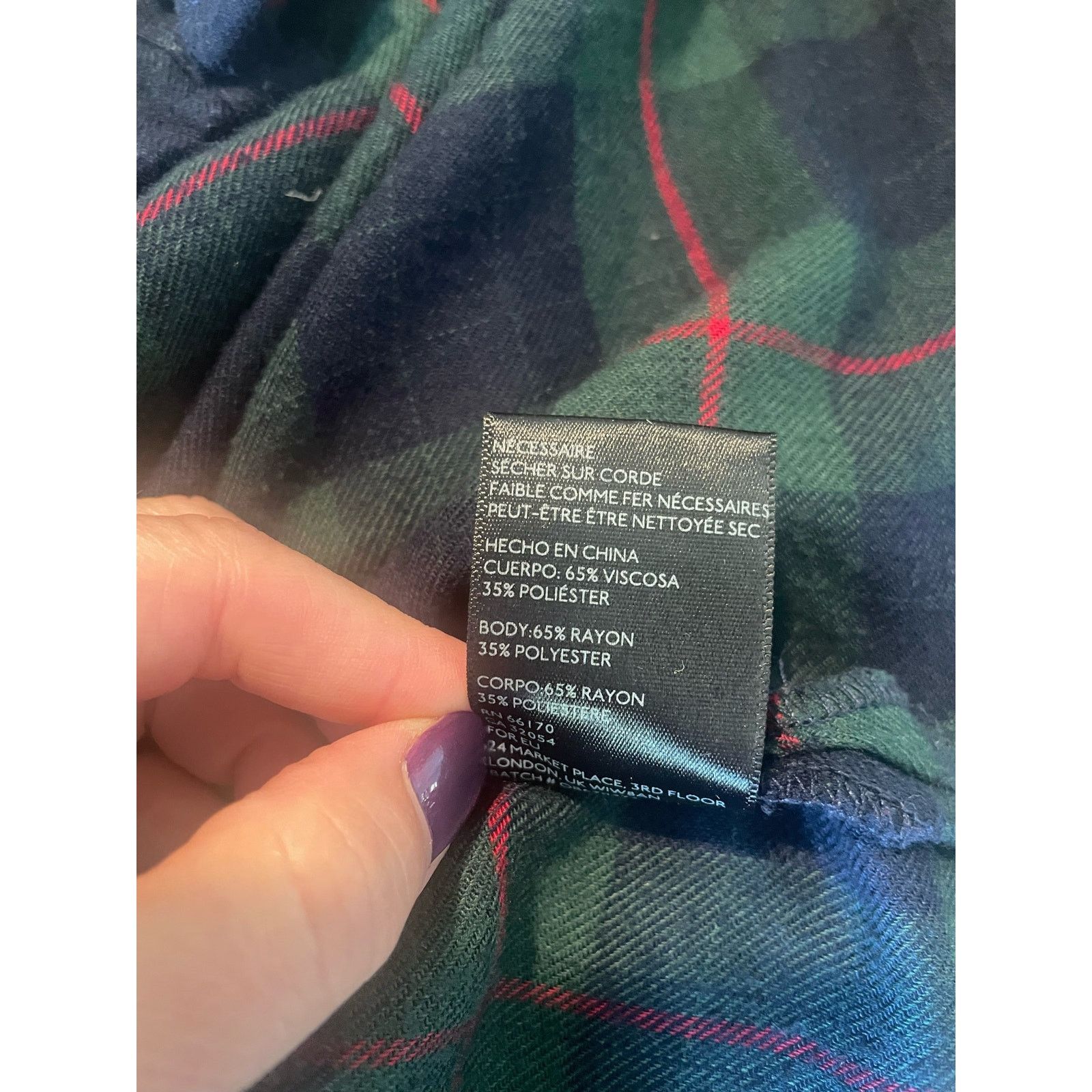 Bdg BDG Womens Shirt Size M Flannel Oversized Plaid Dolman Size M / US 6-8 / IT 42-44 - 5 Thumbnail