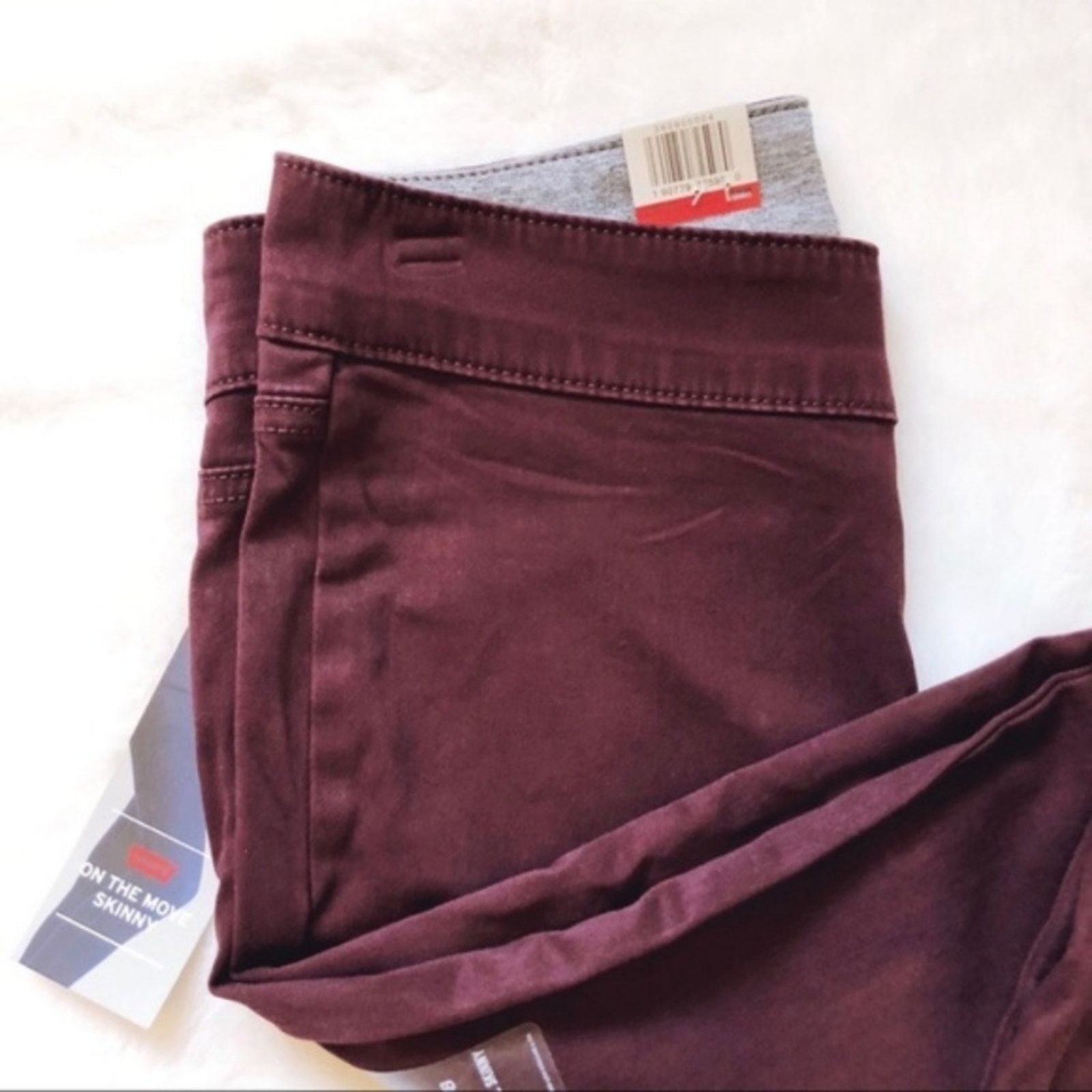 Levi's Levi's On The Move Skinny Maroon 27x28 Jeans Size 27" / US 4 / IT 40 - 5 Thumbnail