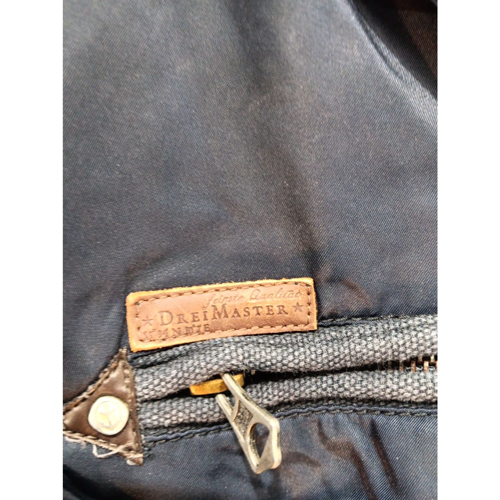 Vintage Dreimaster Women's Jacket Puffer XL Navy Blue Parka Designer Coat Size XL / US 12-14 / IT 48-50 - 3 Thumbnail