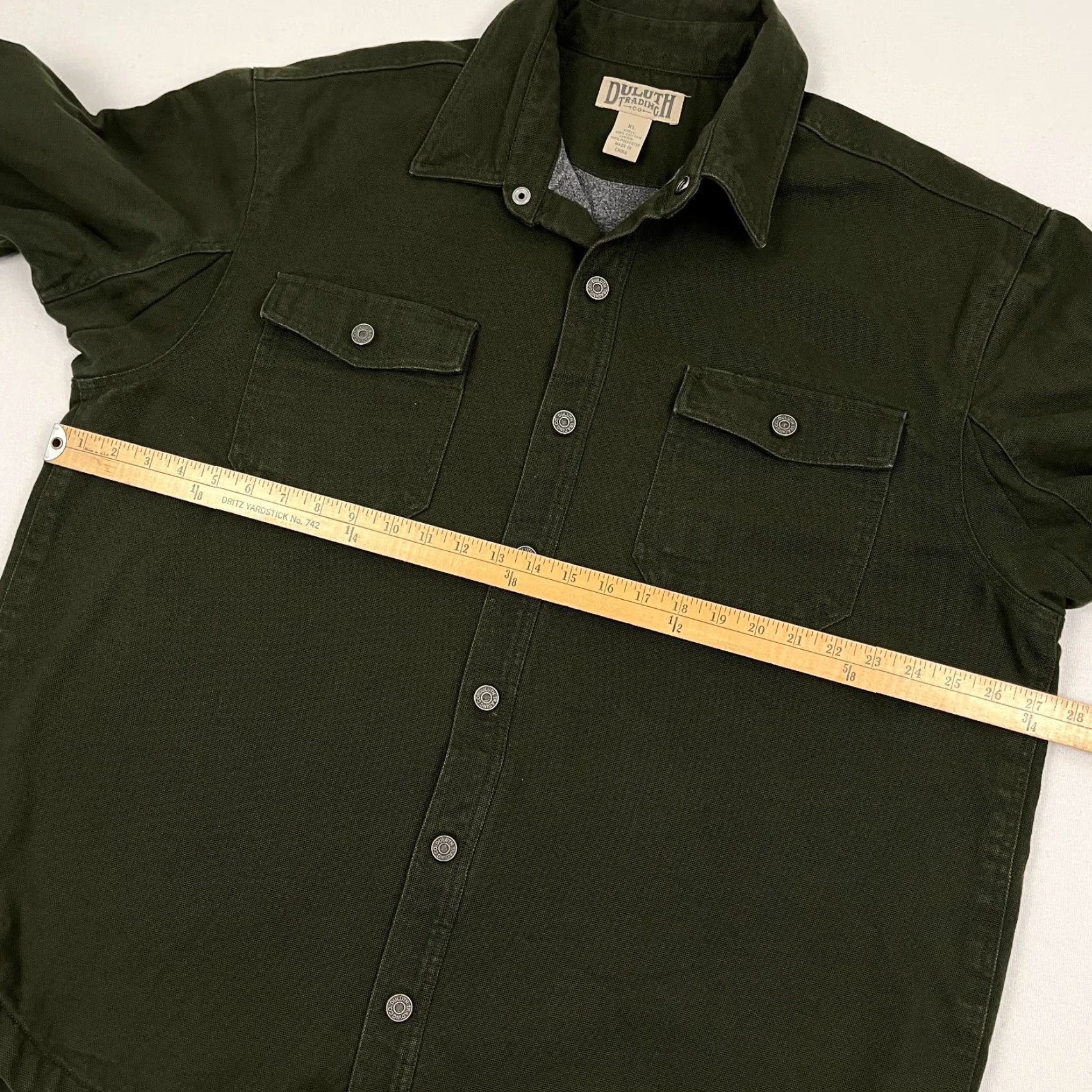 Vintage Duluth Jacket Mens XL Green Canvas Fleece Lined Heavyweight Shacket Size US XL / EU 56 / 4 - 5 Thumbnail