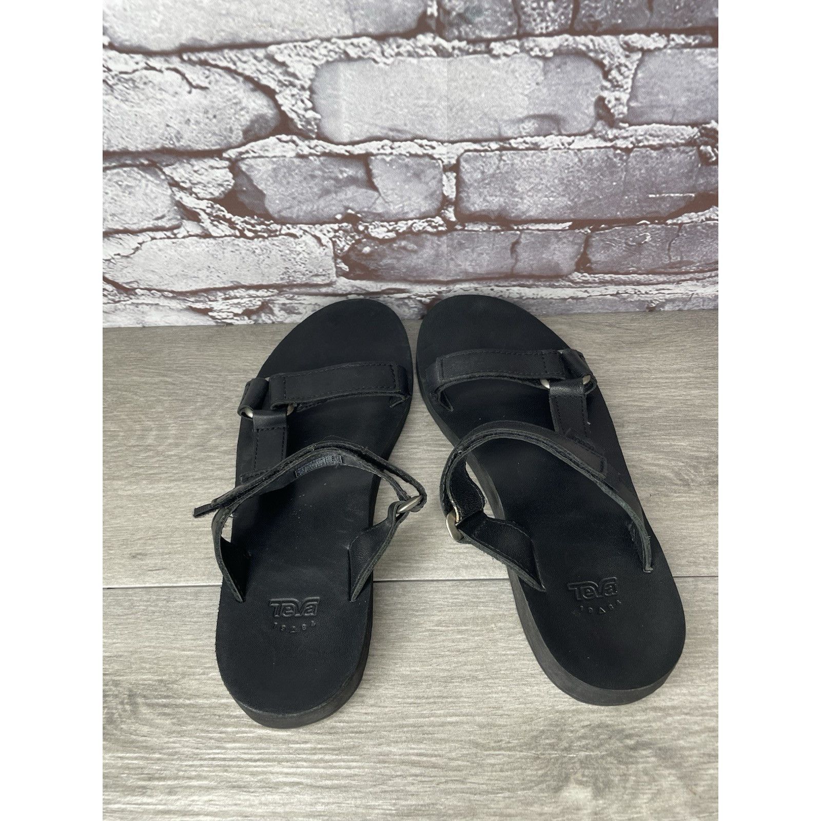 Teva Teva Black Leather Universal Straps Hiking Sandals Women’s S Size US 9 / IT 39 - 19 Thumbnail
