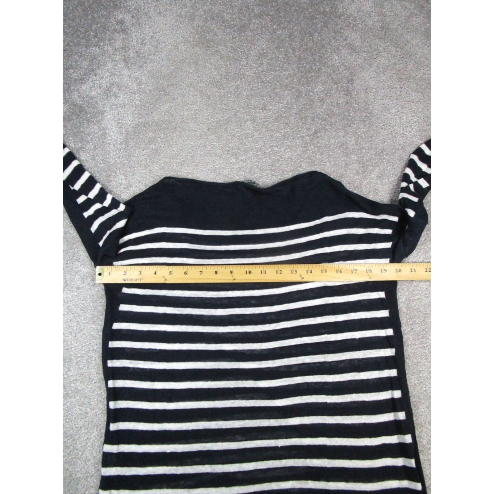Vince Vince Shirt Womens Small Blue White Linen Pullover * Size S / US 4 / IT 40 - 7 Thumbnail
