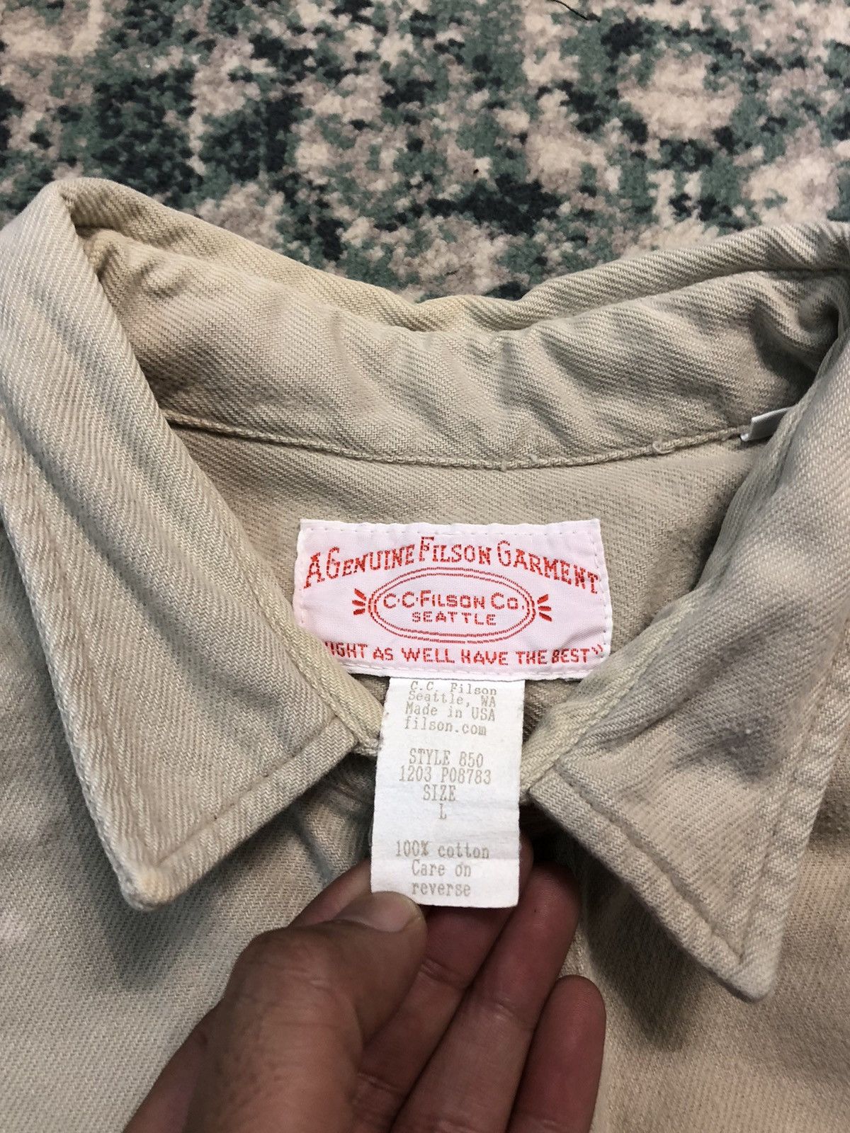 Filson Vintage Filson Heavy Cotton Distressed L/S Shirt Size US L / EU 52-54 / 3 - 5 Thumbnail