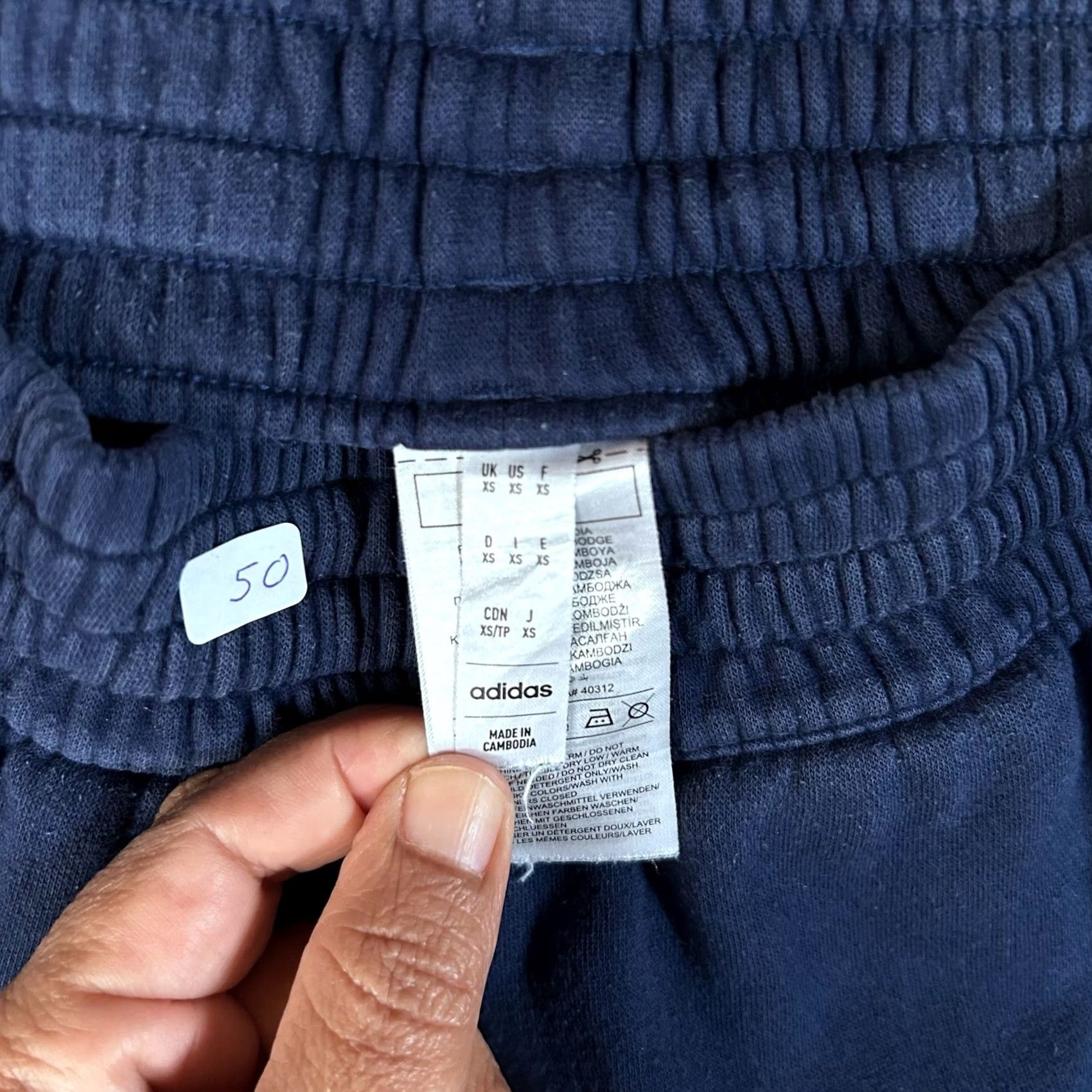 Adidas Adidas Tiro 23 Navy Blue White Stripe Tapered Jogger Sweatpants XS Women Size 40" / US 18 - 2 Thumbnail