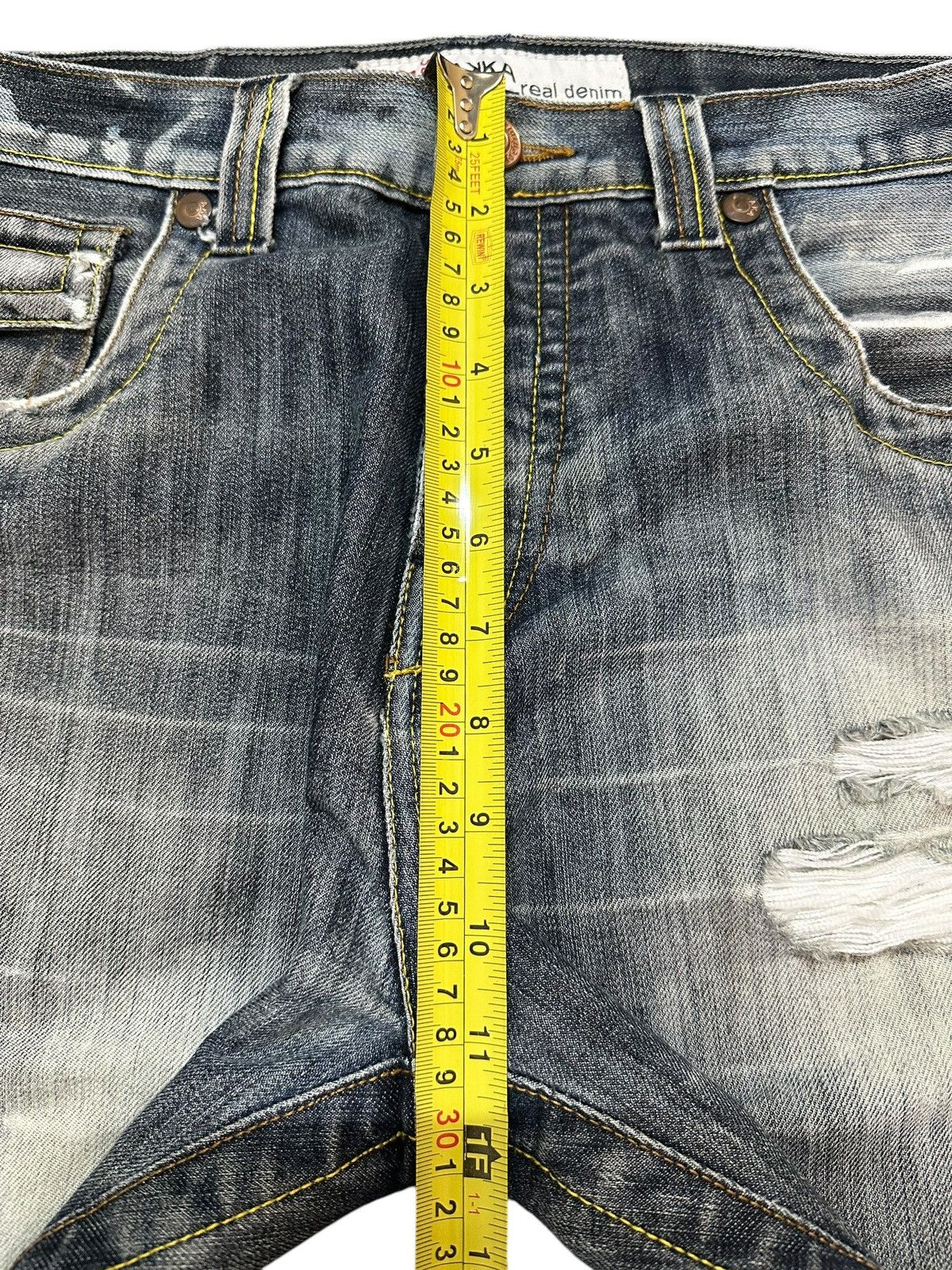 Hysteric Glamour Vintage Japanese Brand Faded Wash Distressed Wide Leg Jeans Size US 34 / EU 50 - 14 Thumbnail