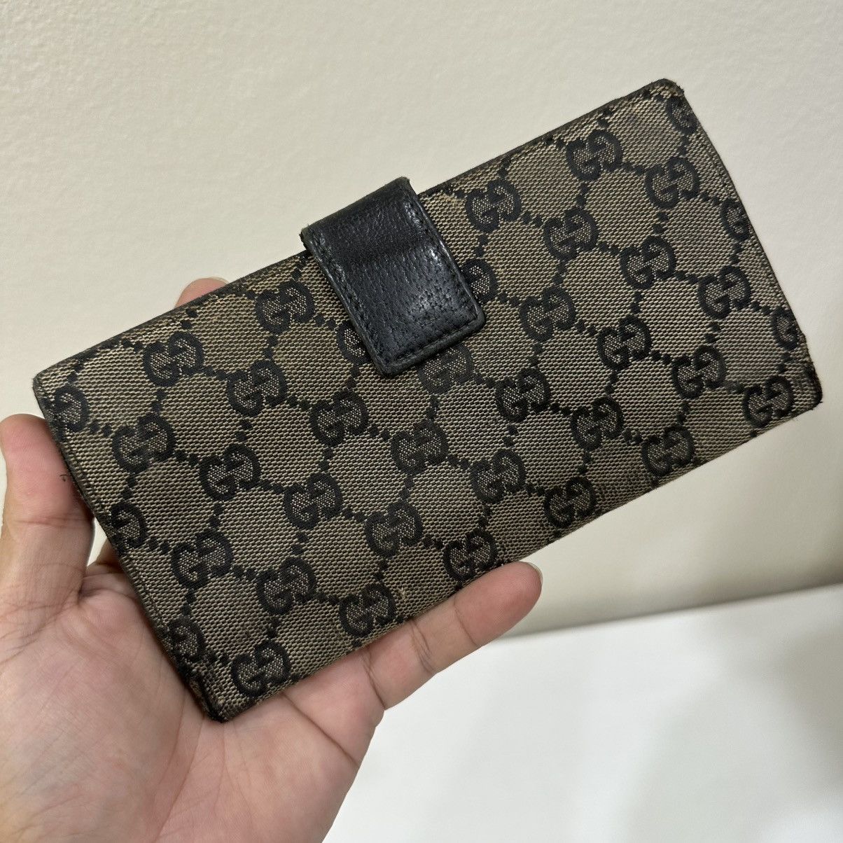 Gucci ‼️LASTDROP‼️AUTHENTIC GUCCI GG CANVAS BLACK LONG WALLET PURSES Size ONE SIZE - 2 Thumbnail