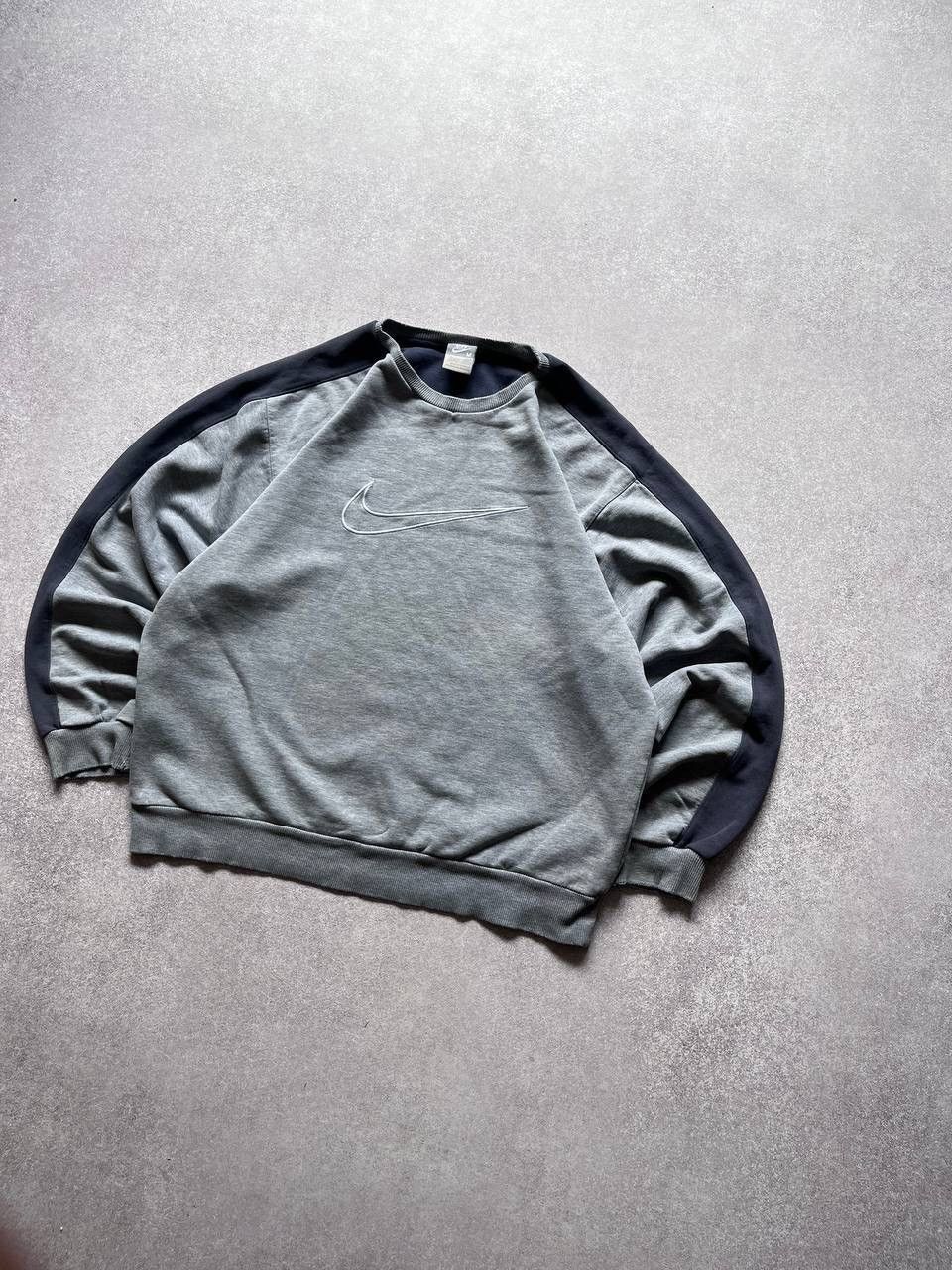Nike × Vintage Vintage Nike Big Swoosh Boxy Sweatshirt Y2K M Size US M / EU 48-50 / 2 - 2 Thumbnail