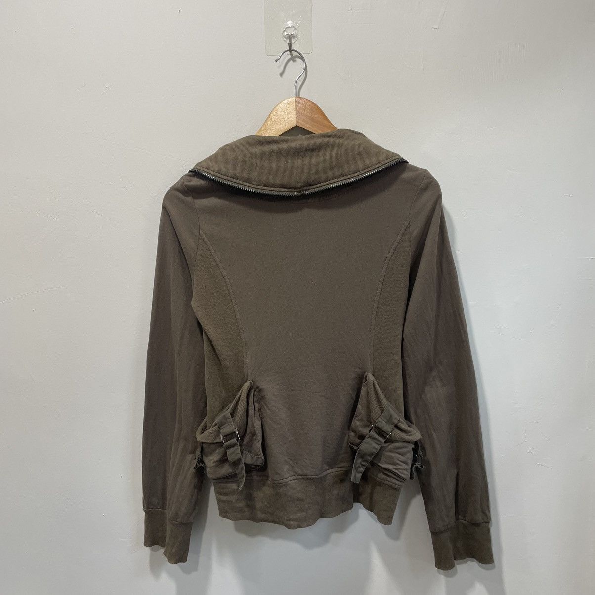 Le Grande Bleu (L.G.B.) 90s Sick Gothic Military Green Army Jacket Fullzip Hooded Size US M / EU 48-50 / 2 - 7 Thumbnail