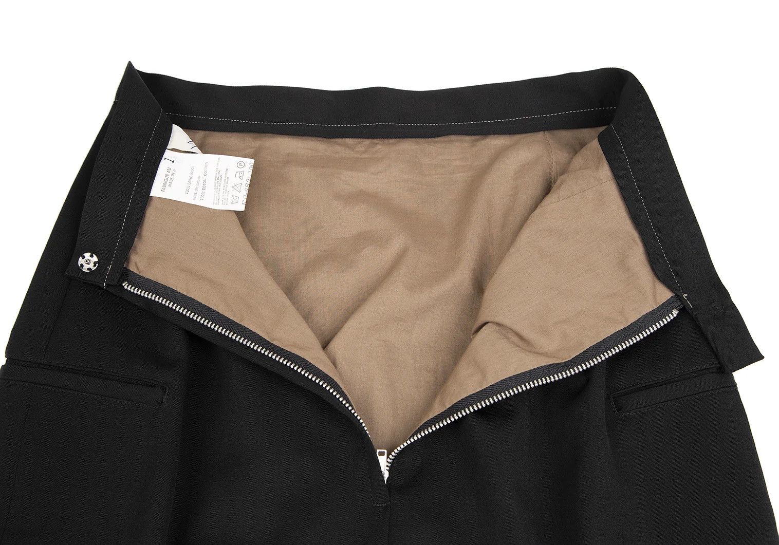 Yohji Yamamoto Yohji Yamamoto Costume Wool Gabardine Side Pocket Skirt Size US 30 / EU 46 - 8 Thumbnail