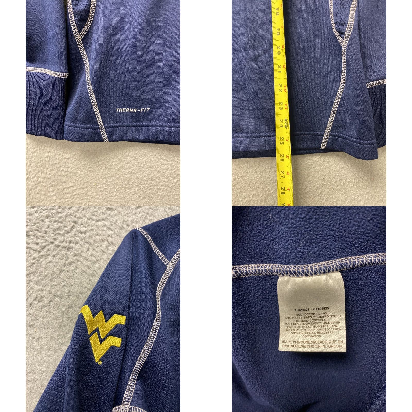 Nike Nike Pullover Sweatshirt Men Medium Blue Therma-Fit 1/4 Zip West Virginia Logo Size US M / EU 48-50 / 2 - 8 Thumbnail