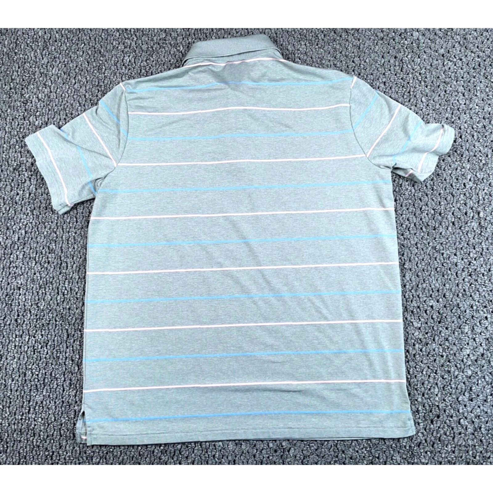 Polo Ralph Lauren Polo Ralph Lauren Performance Shirt Striped Adult Large Gray Pink Lightweight Short Sleeve Polo Mens Size US L / EU 52-54 / 3 - 2 Thumbnail