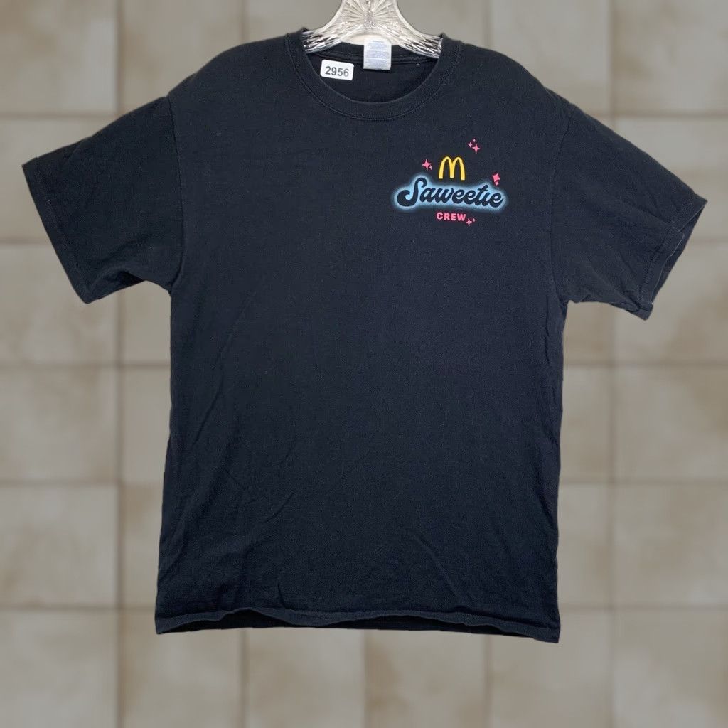 Vintage McDonald's Saweetie Graphic T-Shirt Men’s Small Black Slim Fit 90s Grunge Goth Size US S / EU 44-46 / 1 - 1 Thumbnail
