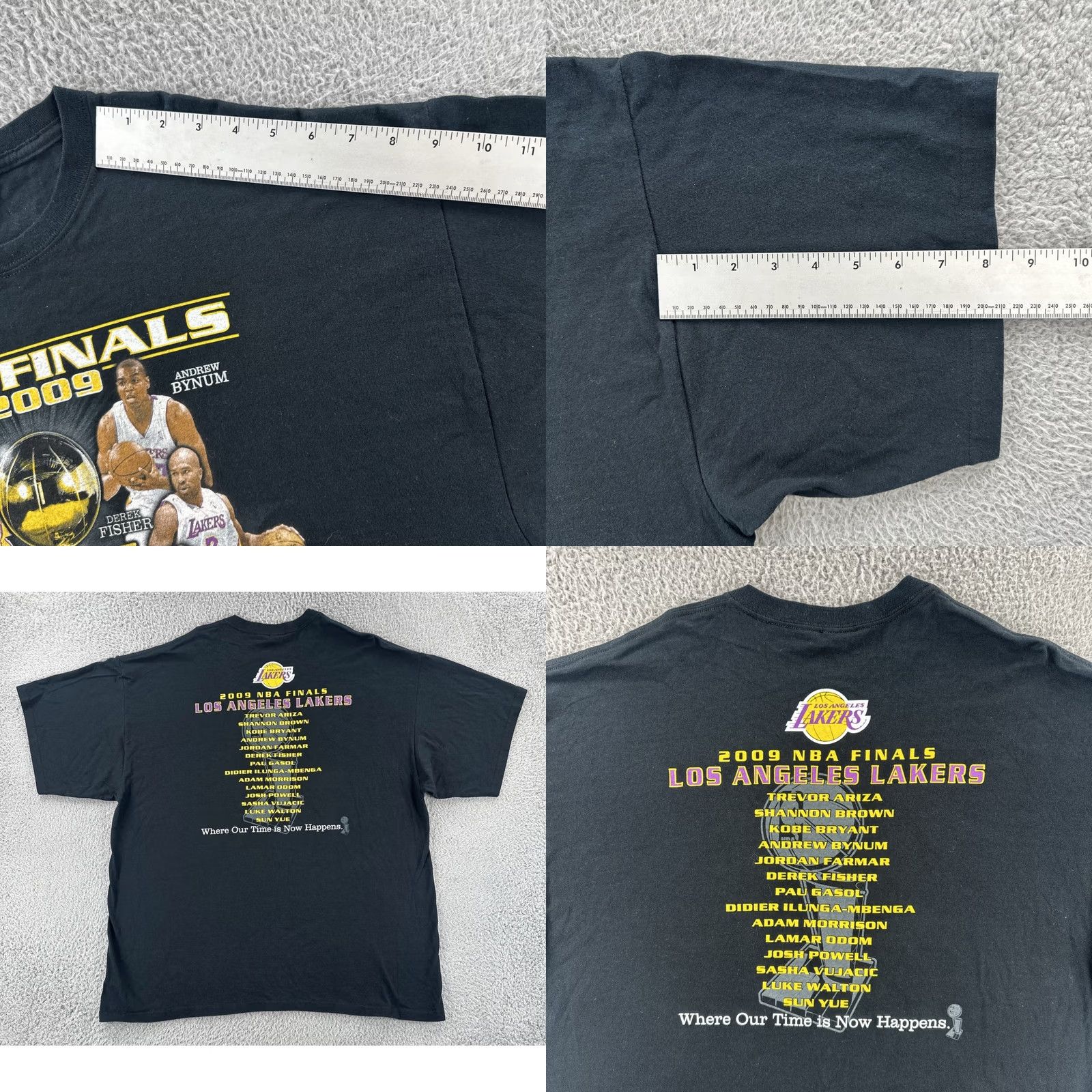 Gildan VINTAGE Gildan Mens 2XL Black T Shirt Lakers Kobe Bryant 2009 NBA Finals Angel Graphic Print Los Angeles LA Lakers Sports Crew Neck Short Sleeve Nike Size US XXL / EU 58 / 5 - 9 Thumbnail