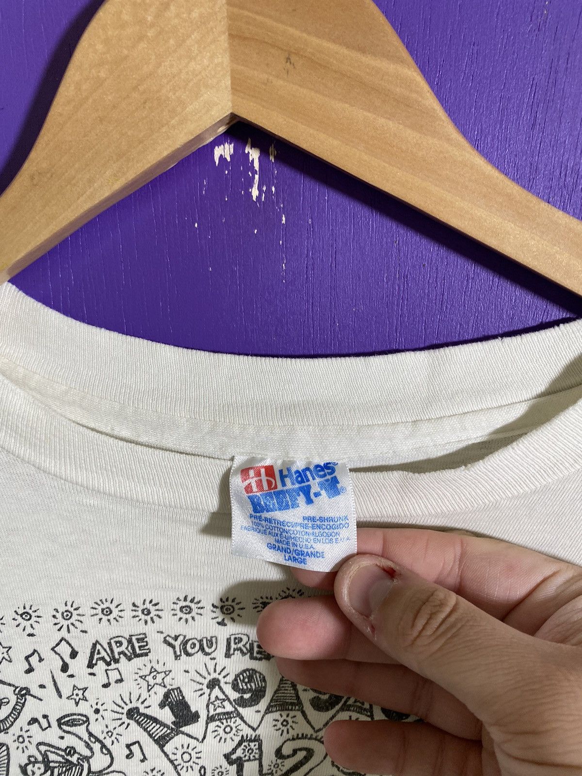 Band Tees × Vintage Vintage 1993 Fitzgeralds American music fest art tee Size US L / EU 52-54 / 3 - 4 Thumbnail
