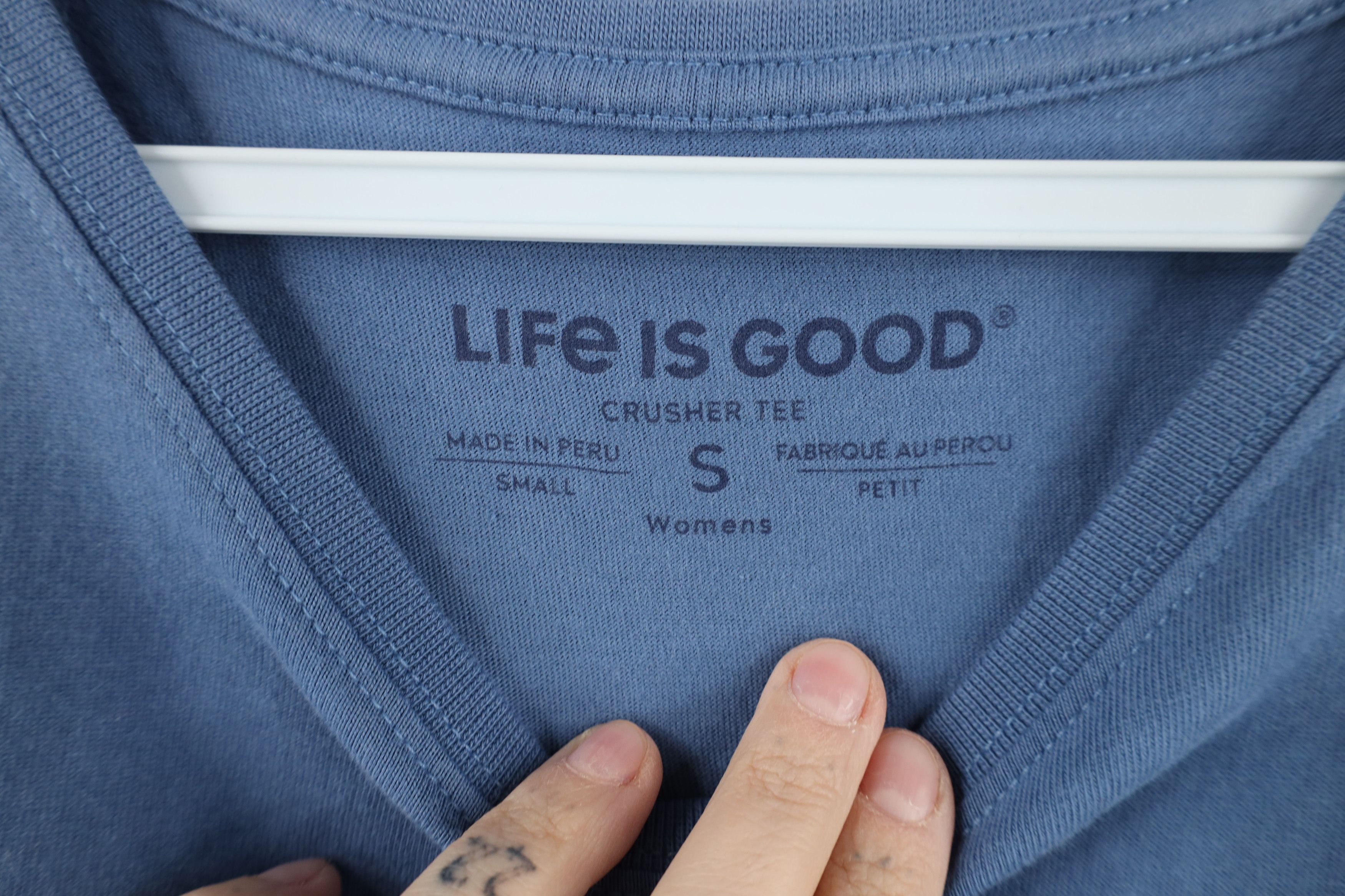Life is Good Life Is Good Sloth Couch Short Sleeve T-Shirt Blue Cotton Size S / US 4 / IT 40 - 8 Thumbnail