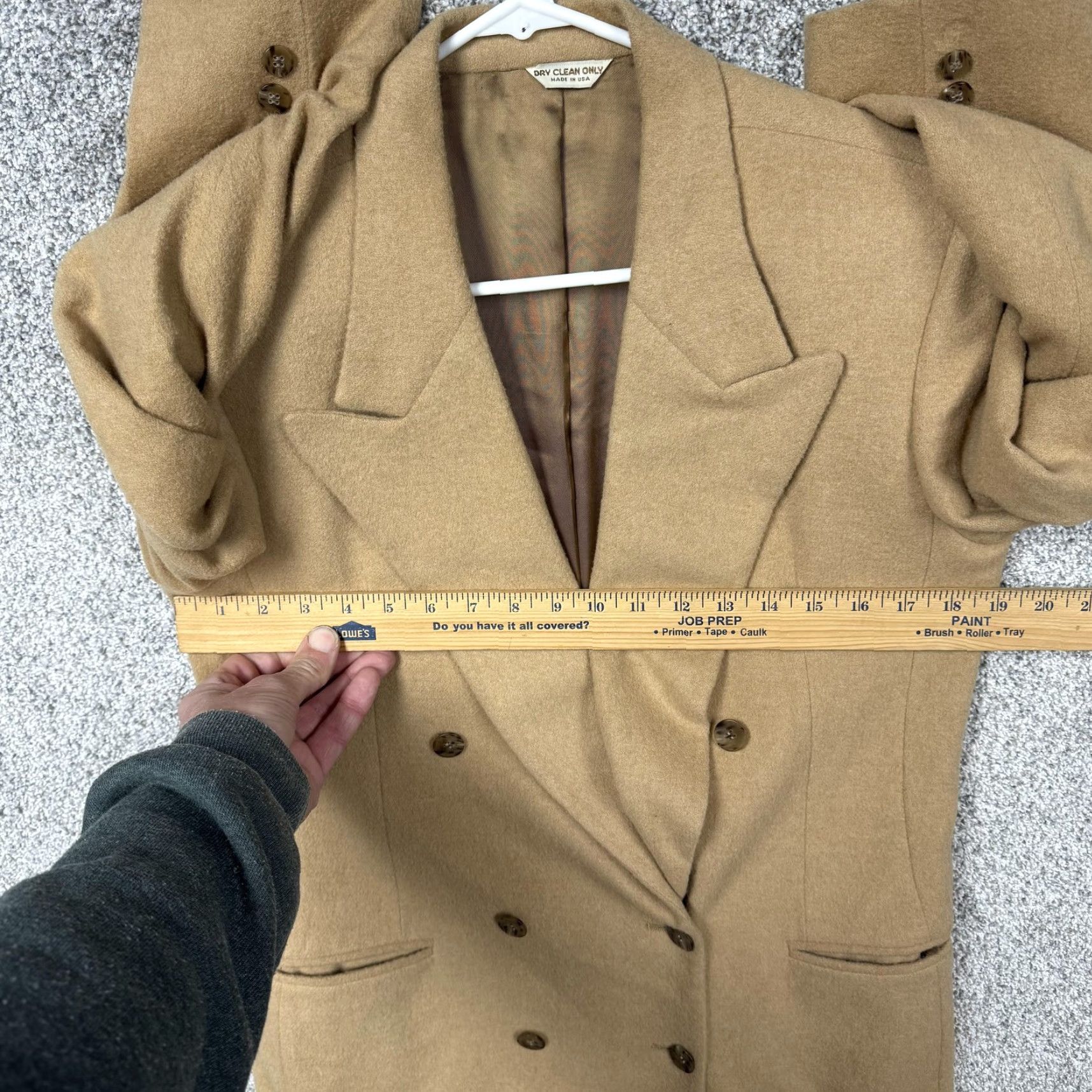 Doublet VINTAGE Kleinbauer Camelhair Coat Womens 8 Tan Double Breasted USA Classic Coat Size M / US 6-8 / IT 42-44 - 4 Thumbnail