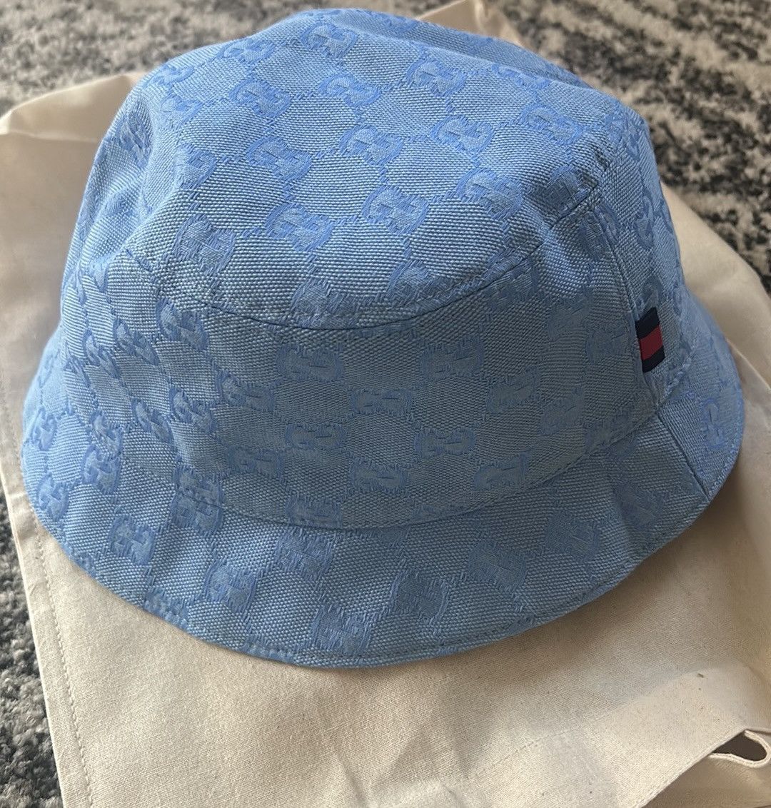 Gucci Gucci GG Logo Reversible Canvas Bucket Hat size L Size ONE SIZE - 2 Thumbnail