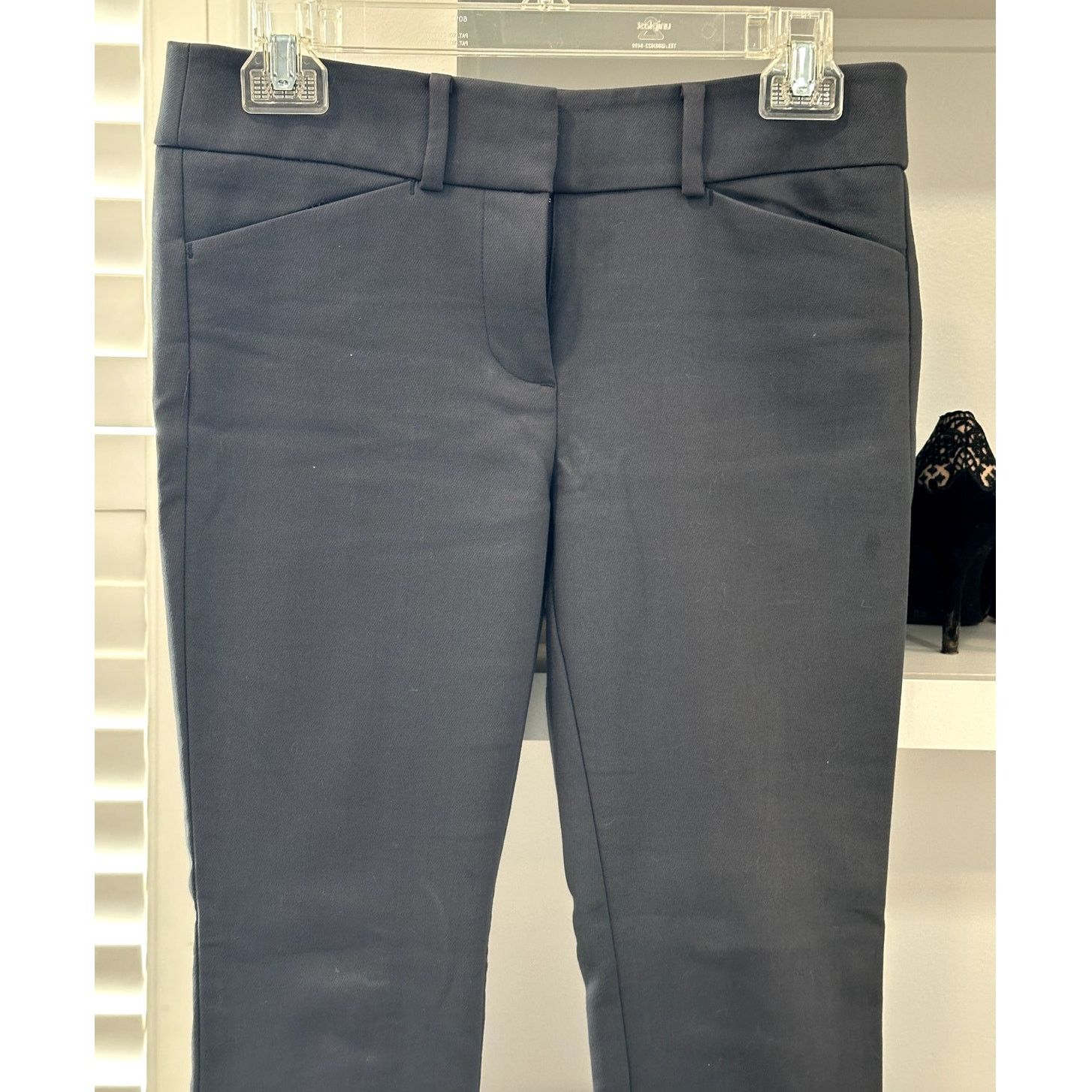 Loft Ann Taylor Loft Marisa Charcoal Gray Straight Pants 2P Size 26" / US 2 / IT 38 - 2 Thumbnail