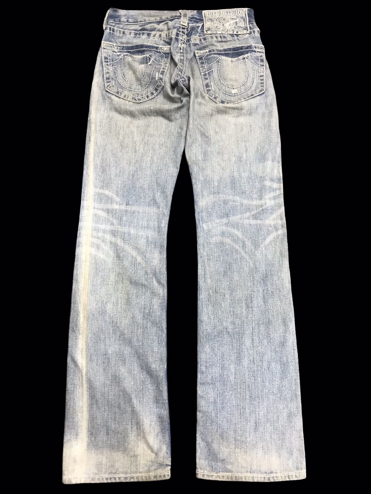 True Religion 💥THRASHED💥TRUE RELIGION LOW RISE DISTRESSED DENIM F377 Size US 29 - 2 Thumbnail