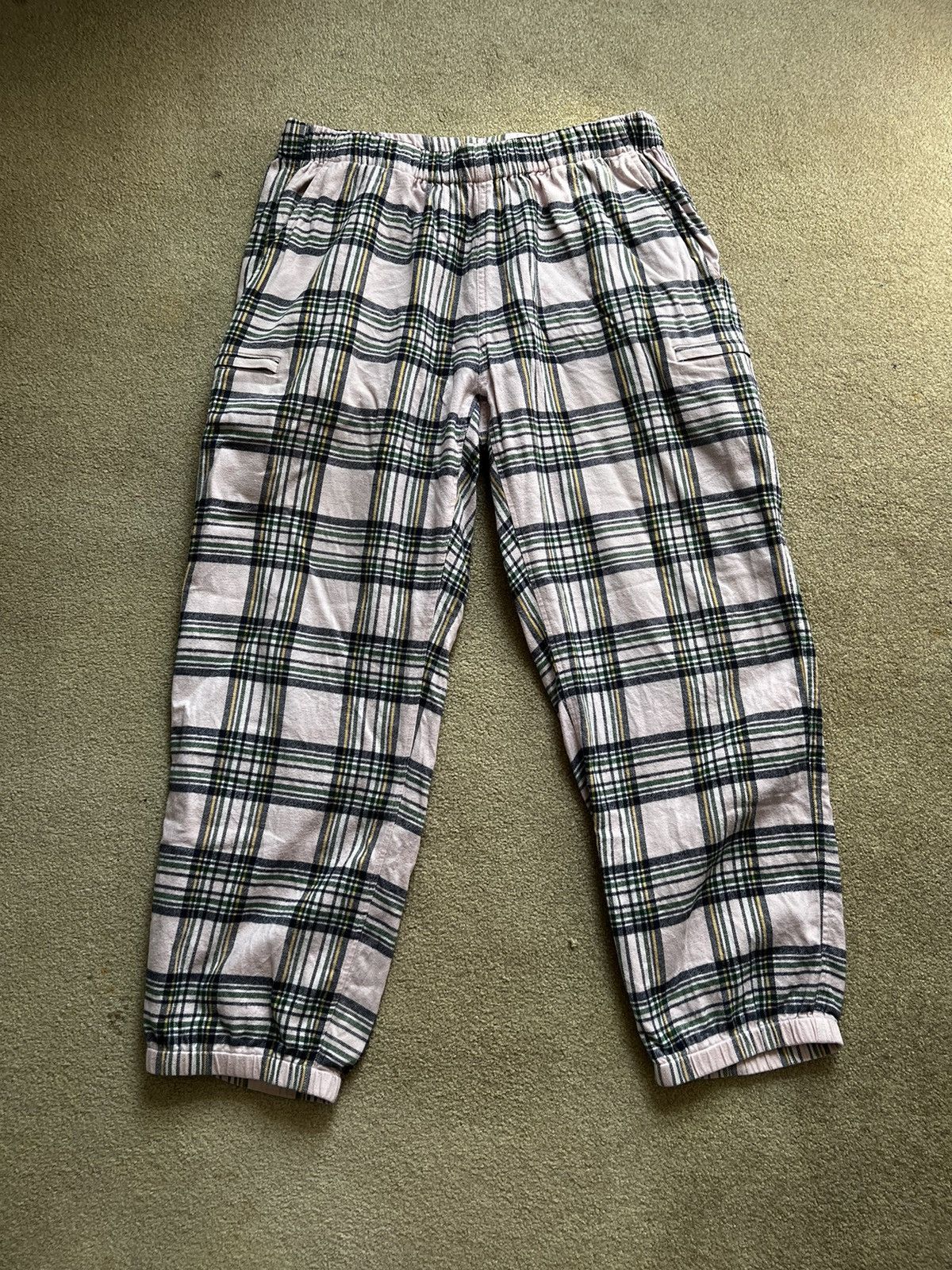 Supreme Plaid Multicolor Pastel Cuffed Pocket Sweatpants