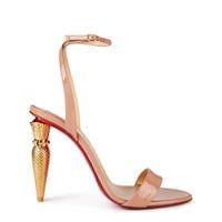Christian Louboutin Lipqueen 100mm Patent Leather Sandals Size US 10 / IT 40 - 1 Thumbnail