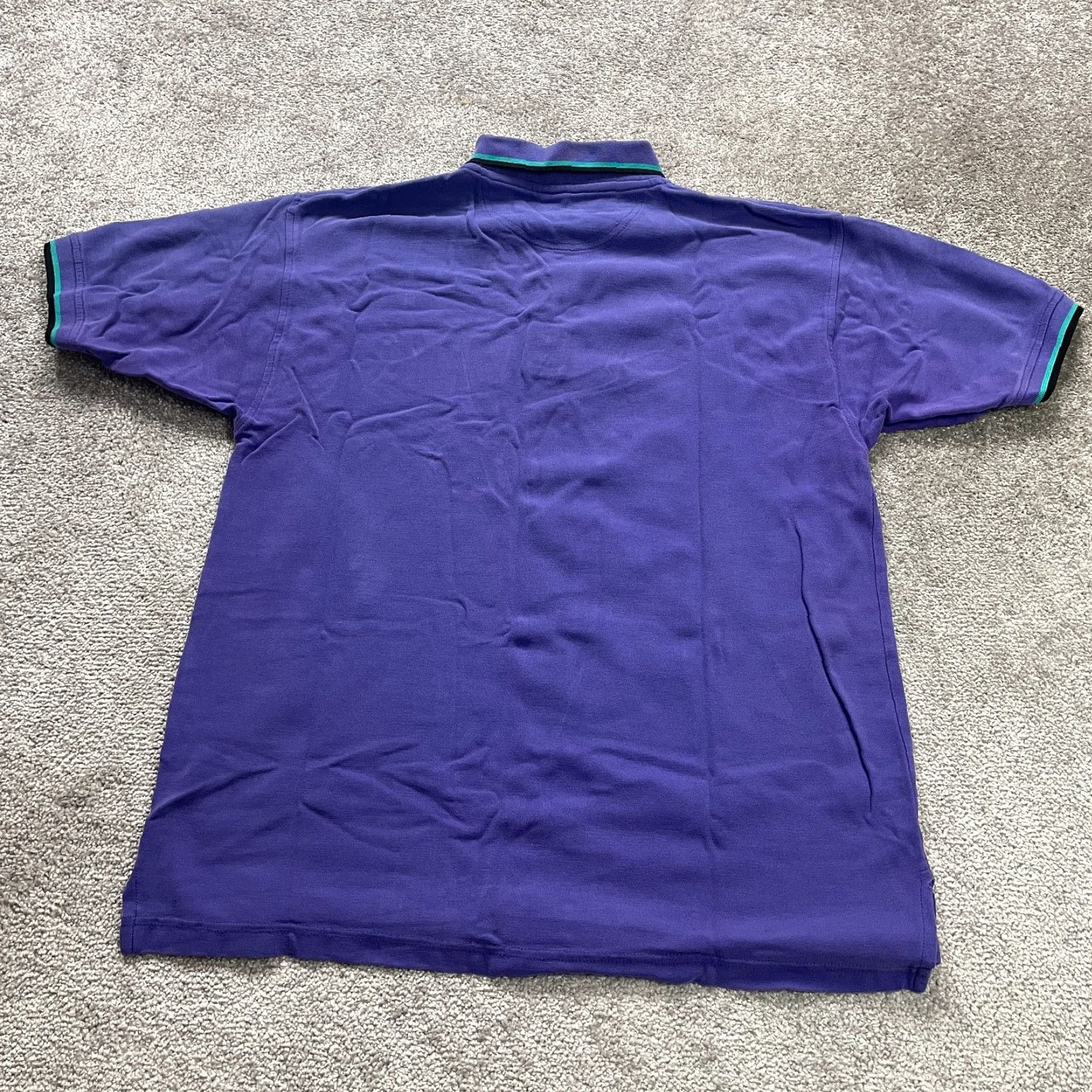 Vintage McIntosh & Seymour Polo Shirt Mens Medium Purple Cotton Sports Activewear Size US M / EU 48-50 / 2 - 2 Thumbnail