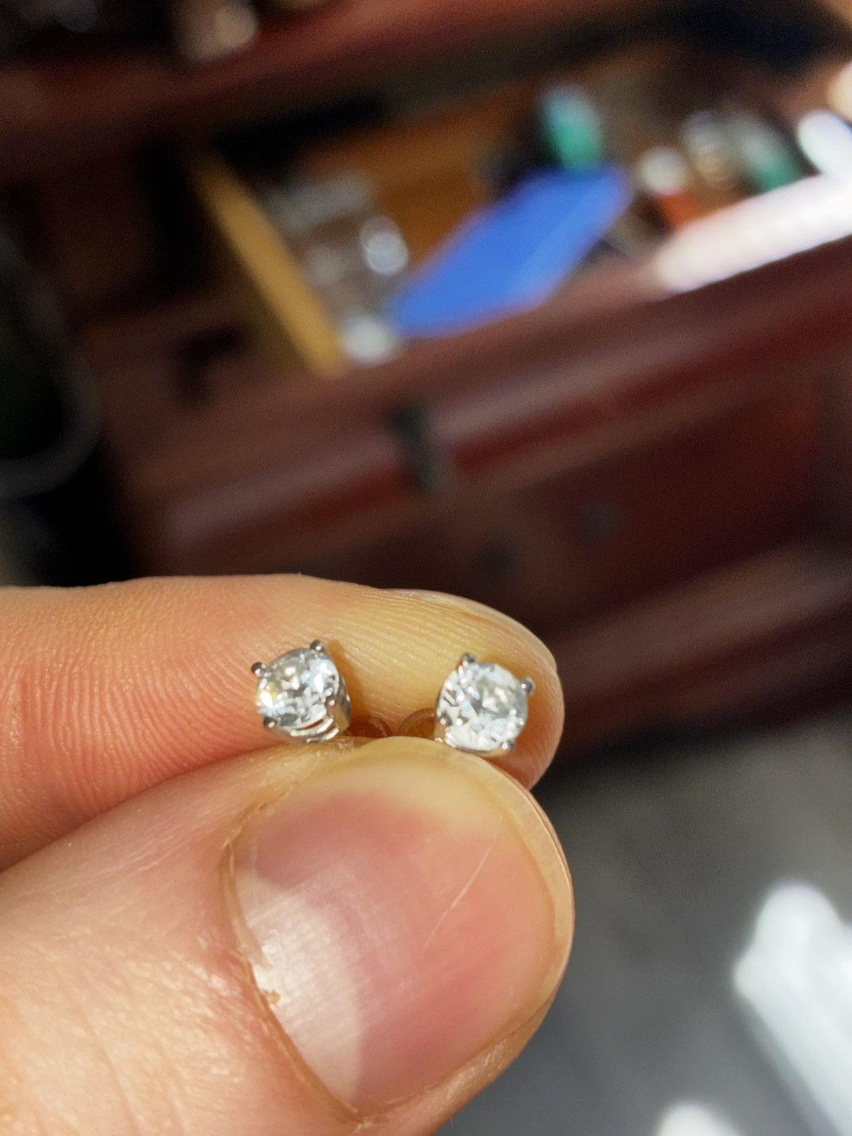 Other Kay Jewelers 14K White Gold Diamond stud earrings Size ONE SIZE - 4 Thumbnail