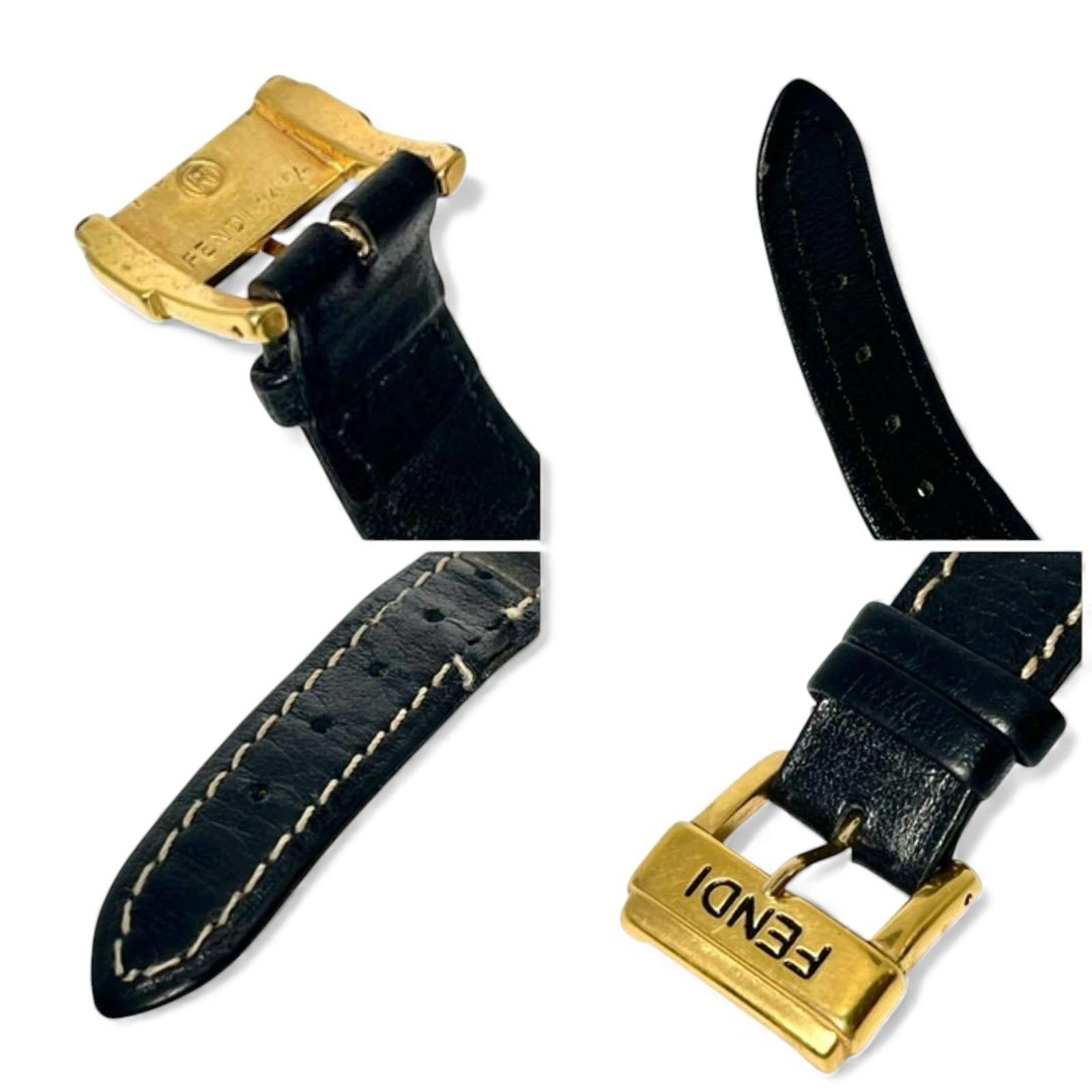 Fendi Fendi - Vintage Gold Tone Leather Strap Watch Size ONE SIZE - 7 Thumbnail