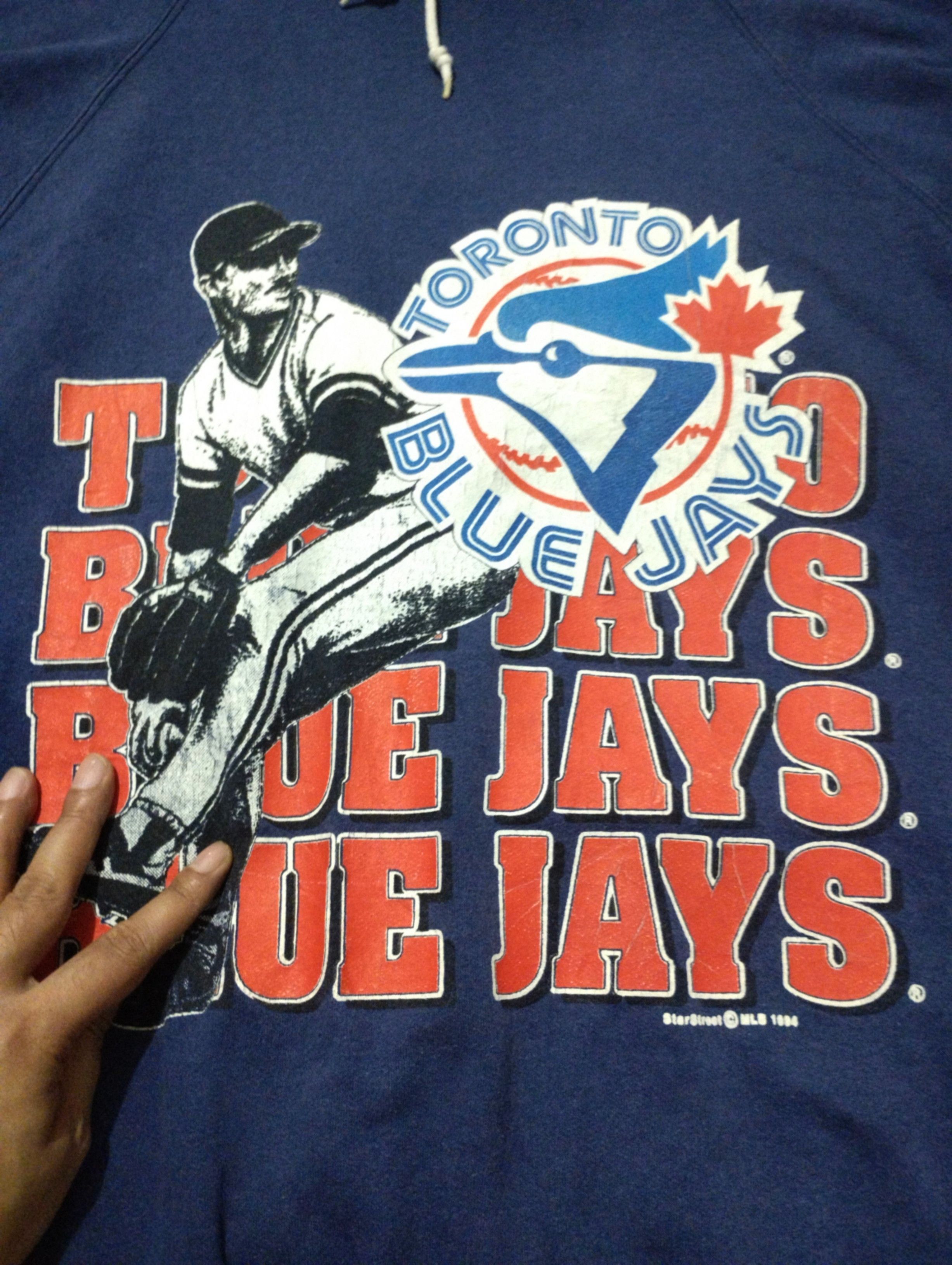 Vintage Vintage 1994 Toronto Blue Jays MLB Hoodie - Made in Canada Size US L / EU 52-54 / 3 - 8 Thumbnail