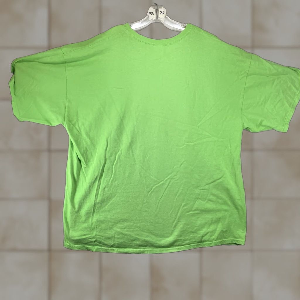Gildan VINTAGE John Deere Mens T Shirt 3XL Neon Green 1970s Tractor Graphic Logo Crew Neck Short Sleeve Cotton Size US XXL / EU 58 / 5 - 1 Thumbnail
