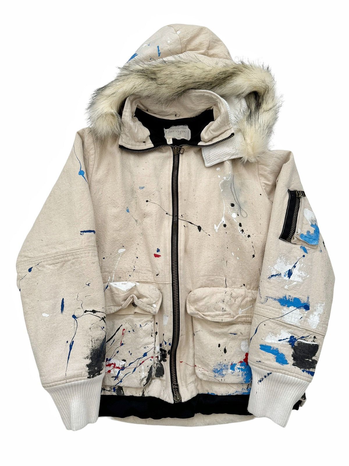Greg Lauren Sz2 Sample Painted Puffer Canvas Parka Size US M / EU 48-50 / 2 - 1 Thumbnail