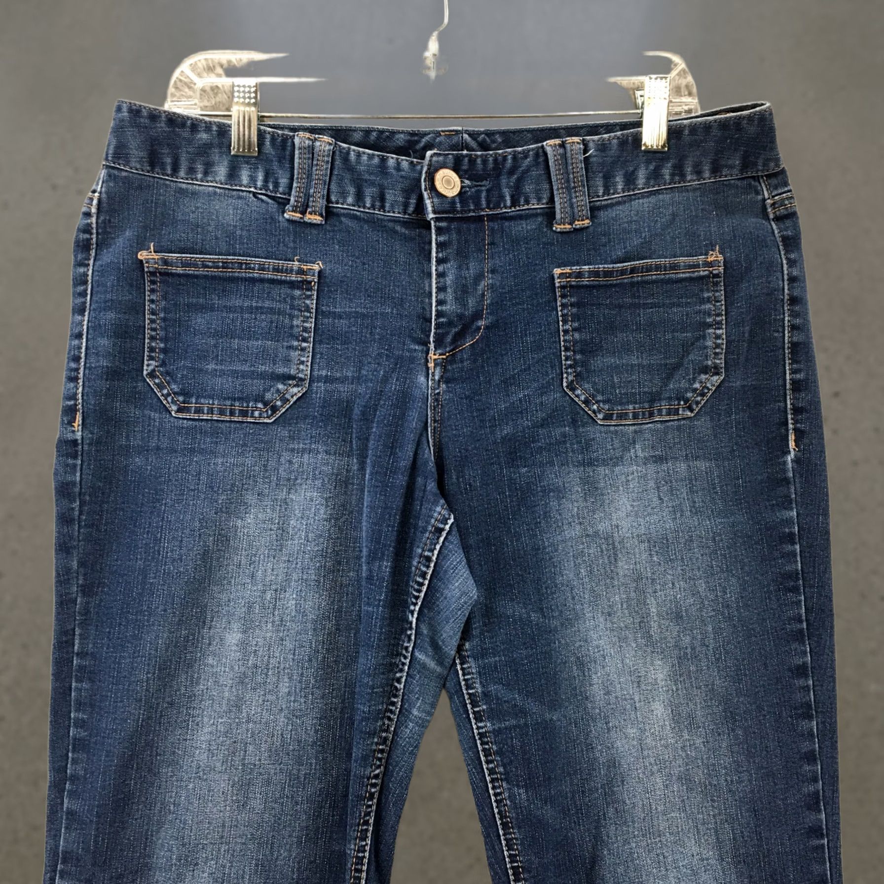 Vintage Maurices Jeans Womens Bootcut Regular Blue Dark Wash Denim Mid Rise Zip Fly 4 Mens Womens Girls Girls Size 27" / US 4 / IT 40 - 1 Thumbnail