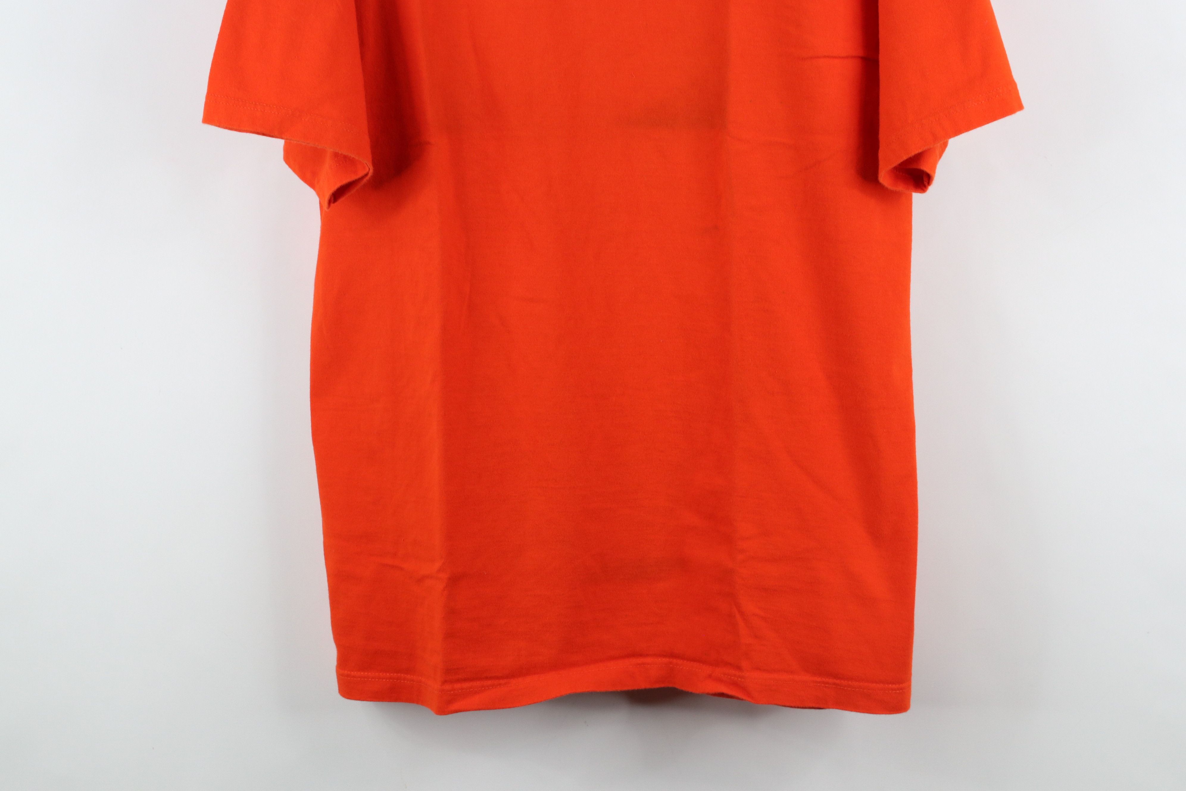 Vintage Vintage 90s Streetwear Blank Heavy Cotton T-Shirt Orange Size US L / EU 52-54 / 3 - 3 Thumbnail
