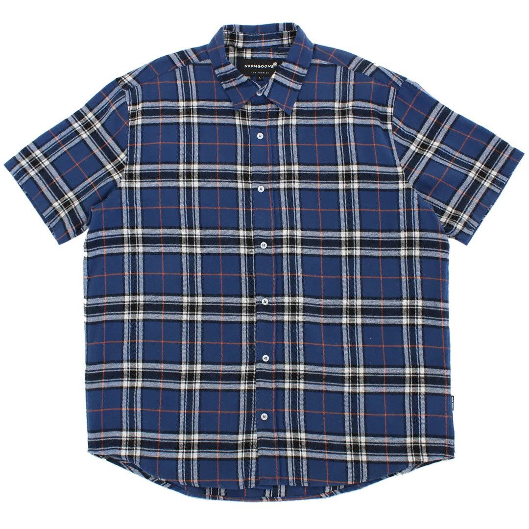 Noon Goons Noon Goons Blue Flannel Short Sleeve Shirt Size US XL / EU 56 / 4 - 1 Thumbnail