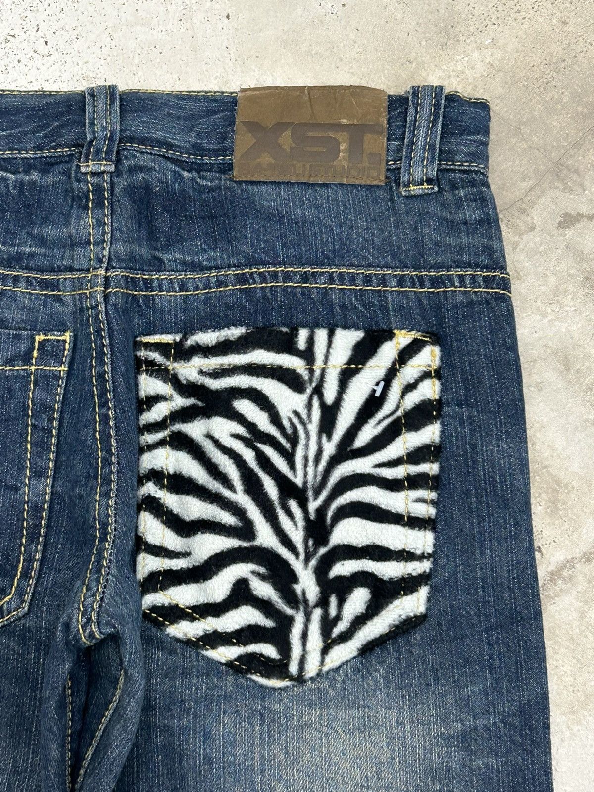 Japanese Brand Batsu Studio Japan Jean Art Poems Clawn Mark Straight Cut Size US 28 / EU 44 - 9 Thumbnail