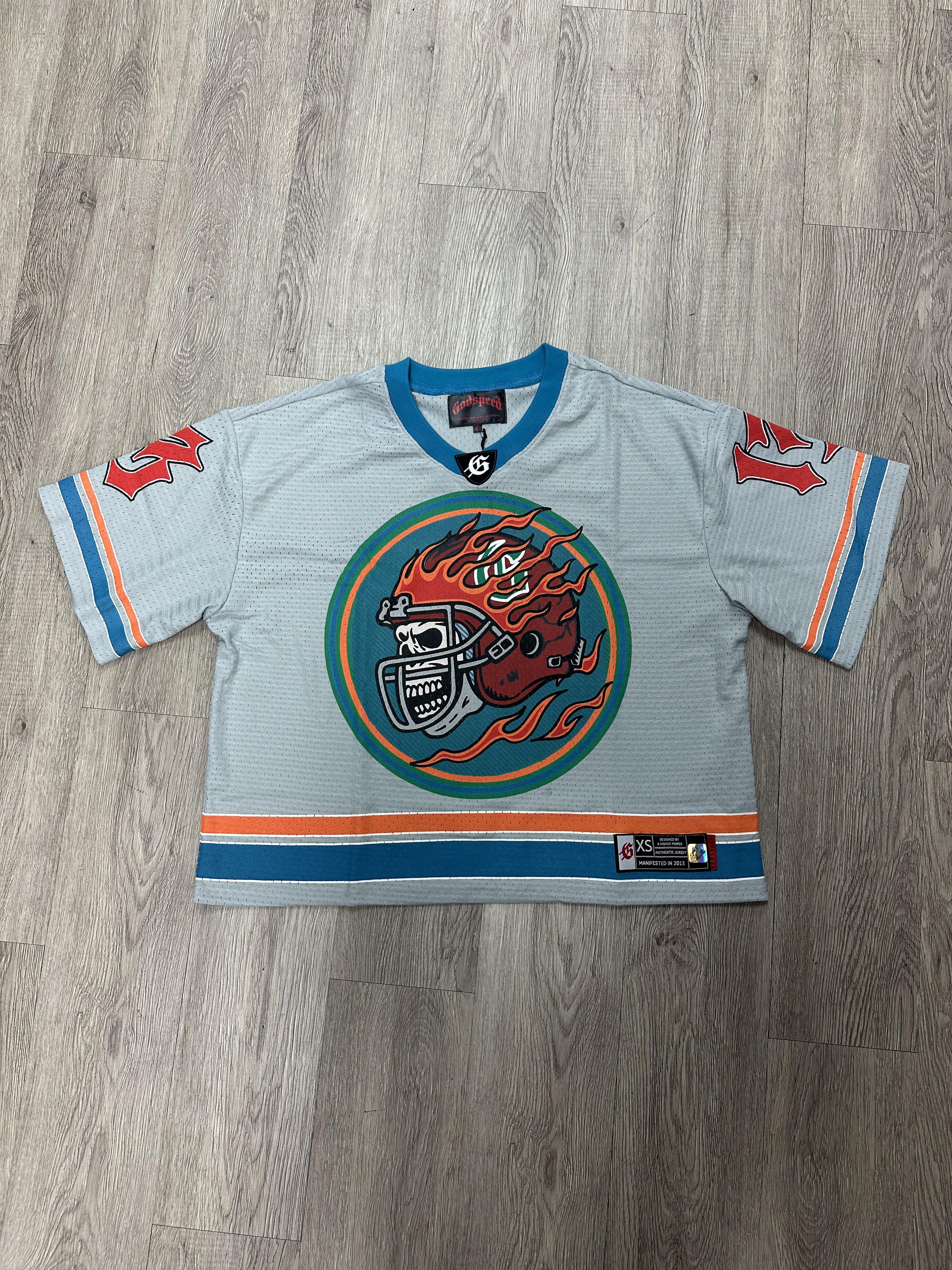 Godspeed Godspeed "First Down" Grey Blue & Orange Jersey Size US XXL / EU 58 / 5 - 1 Thumbnail