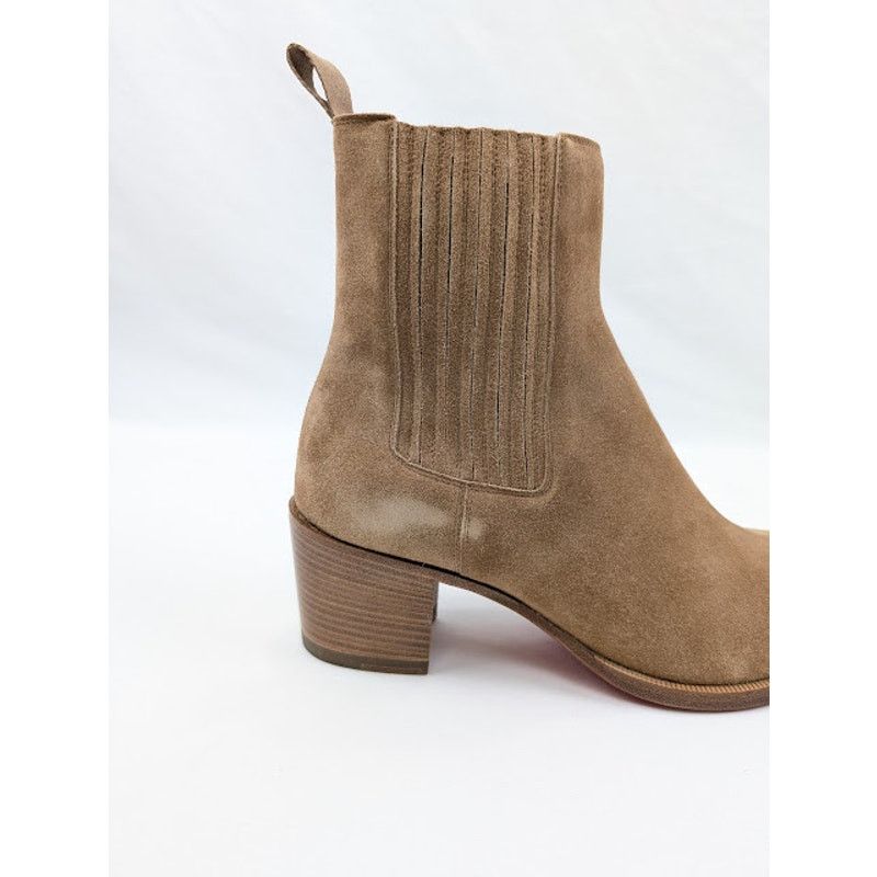 Christian Louboutin o1rshd1 Suede Heel Boots in Brown Size US 9 / EU 42 - 3 Thumbnail